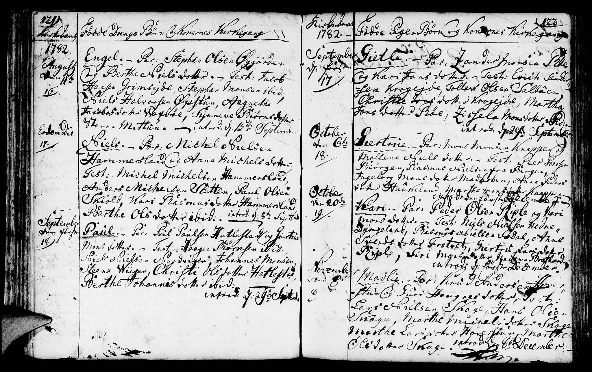 Fana Sokneprestembete, AV/SAB-A-75101/H/Haa/Haaa/L0005: Parish register (official) no. A 5, 1773-1799, p. 121-122