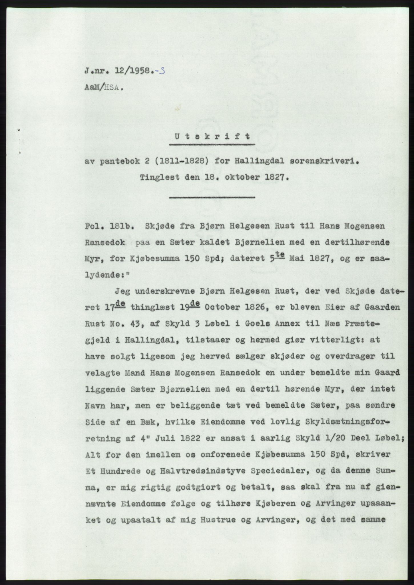 Statsarkivet i Kongsberg, SAKO/A-0001, 1957-1958, p. 179