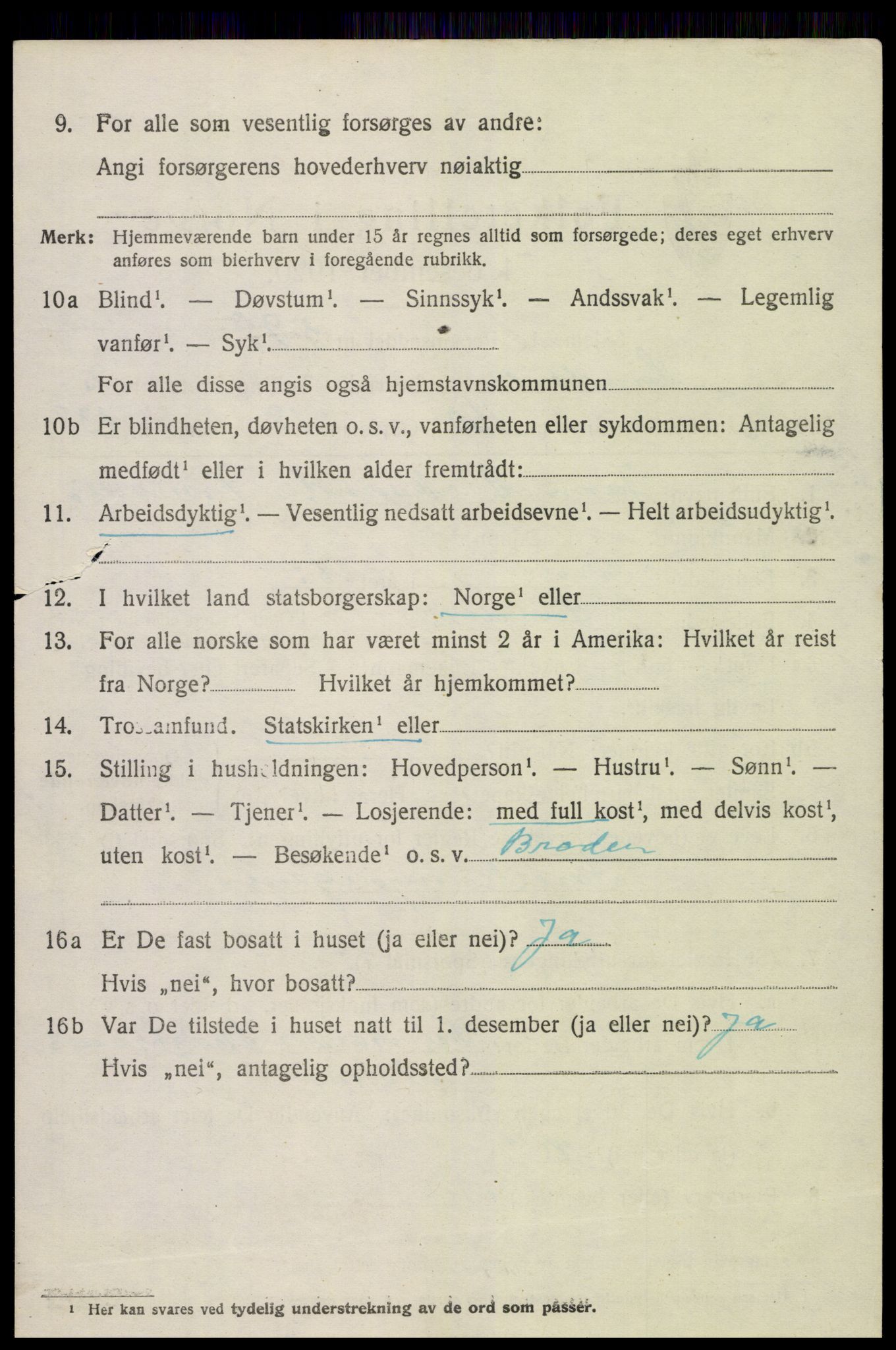 SAK, 1920 census for Landvik, 1920, p. 2951