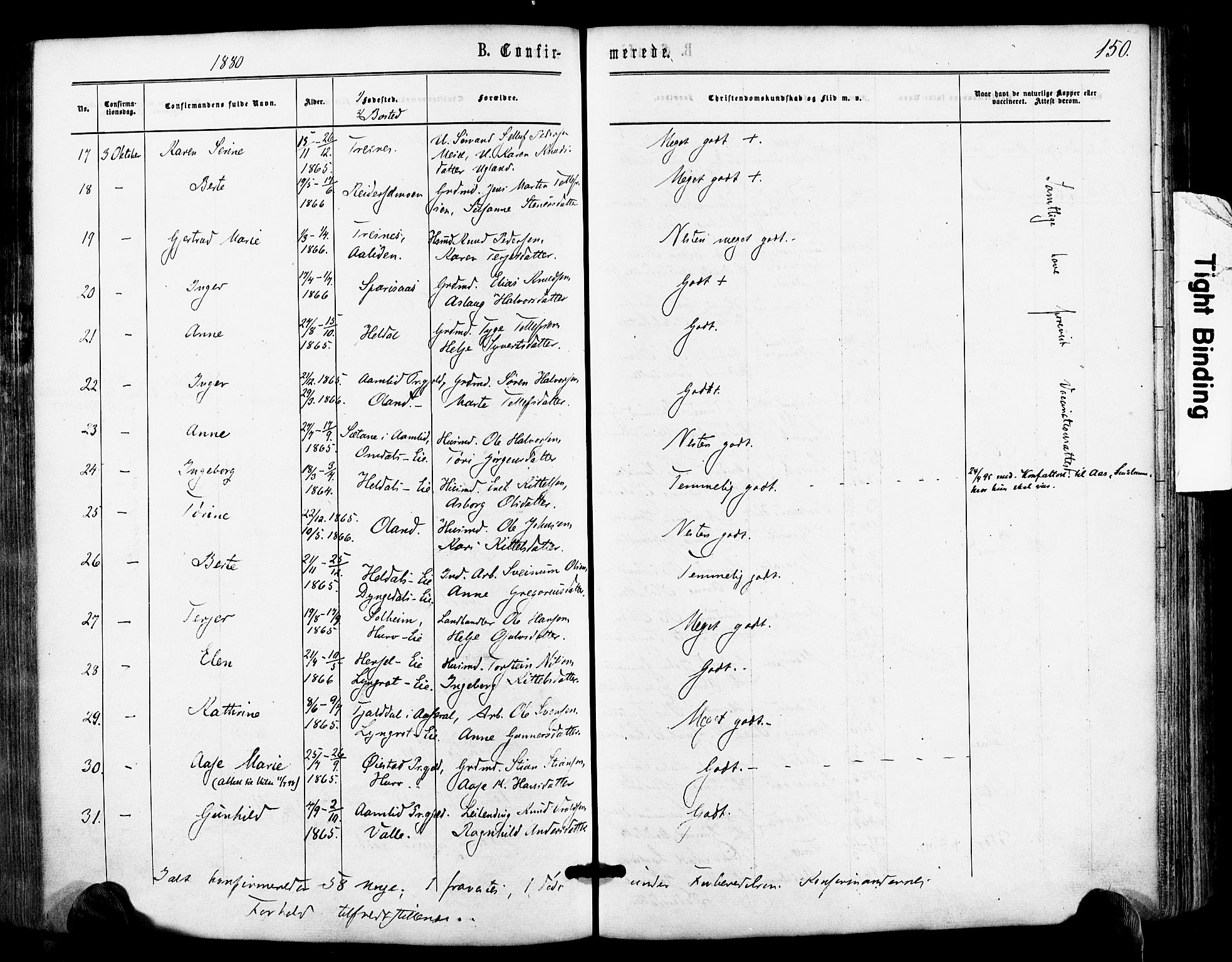 Froland sokneprestkontor, SAK/1111-0013/F/Fa/L0003: Parish register (official) no. A 3, 1864-1881, p. 150