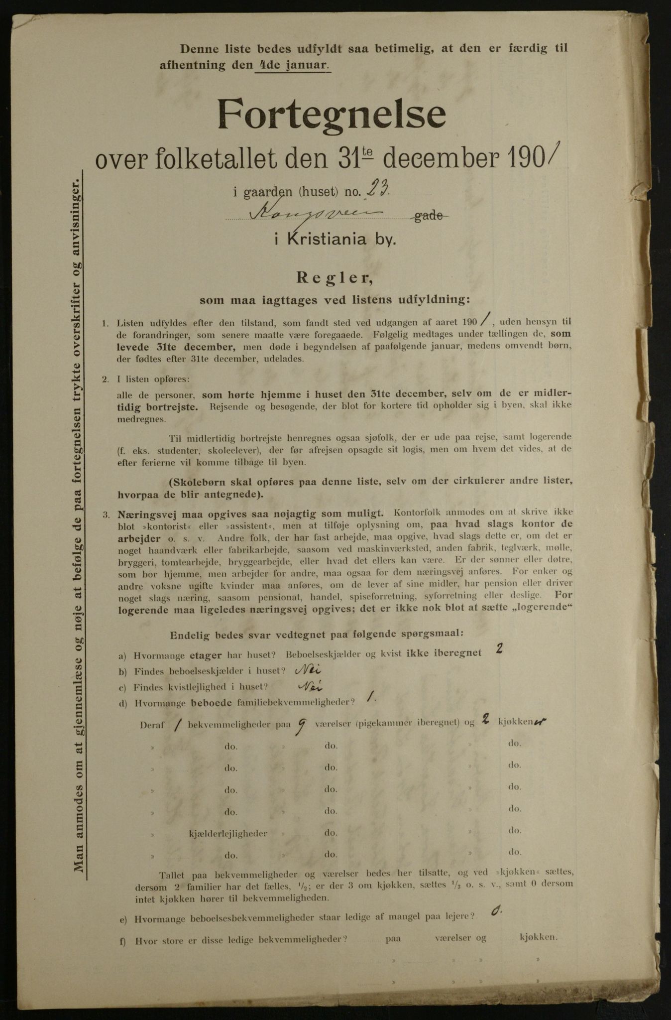 OBA, Municipal Census 1901 for Kristiania, 1901, p. 8217