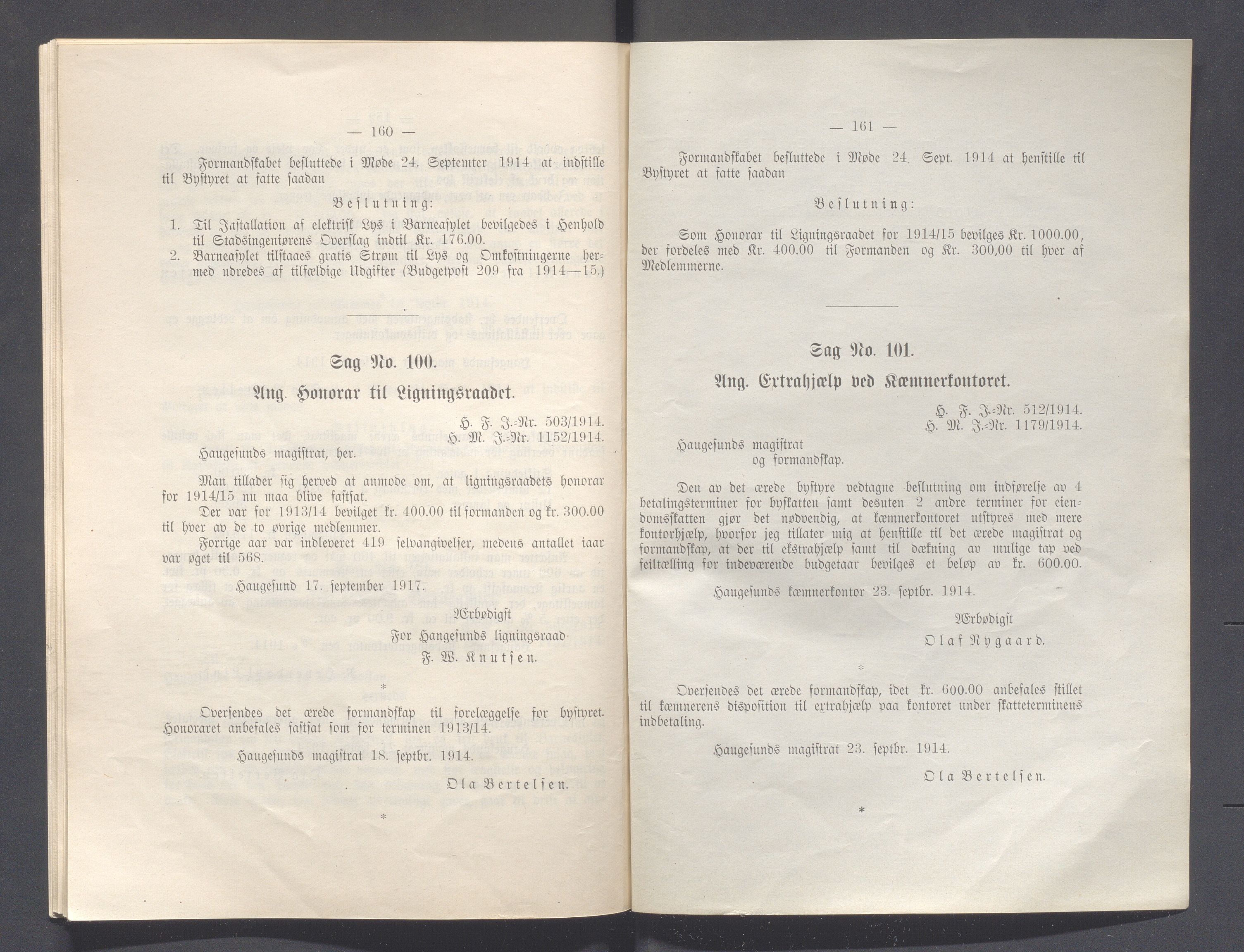 Haugesund kommune - Formannskapet og Bystyret, IKAR/A-740/A/Abb/L0002: Bystyreforhandlinger, 1908-1917, p. 540