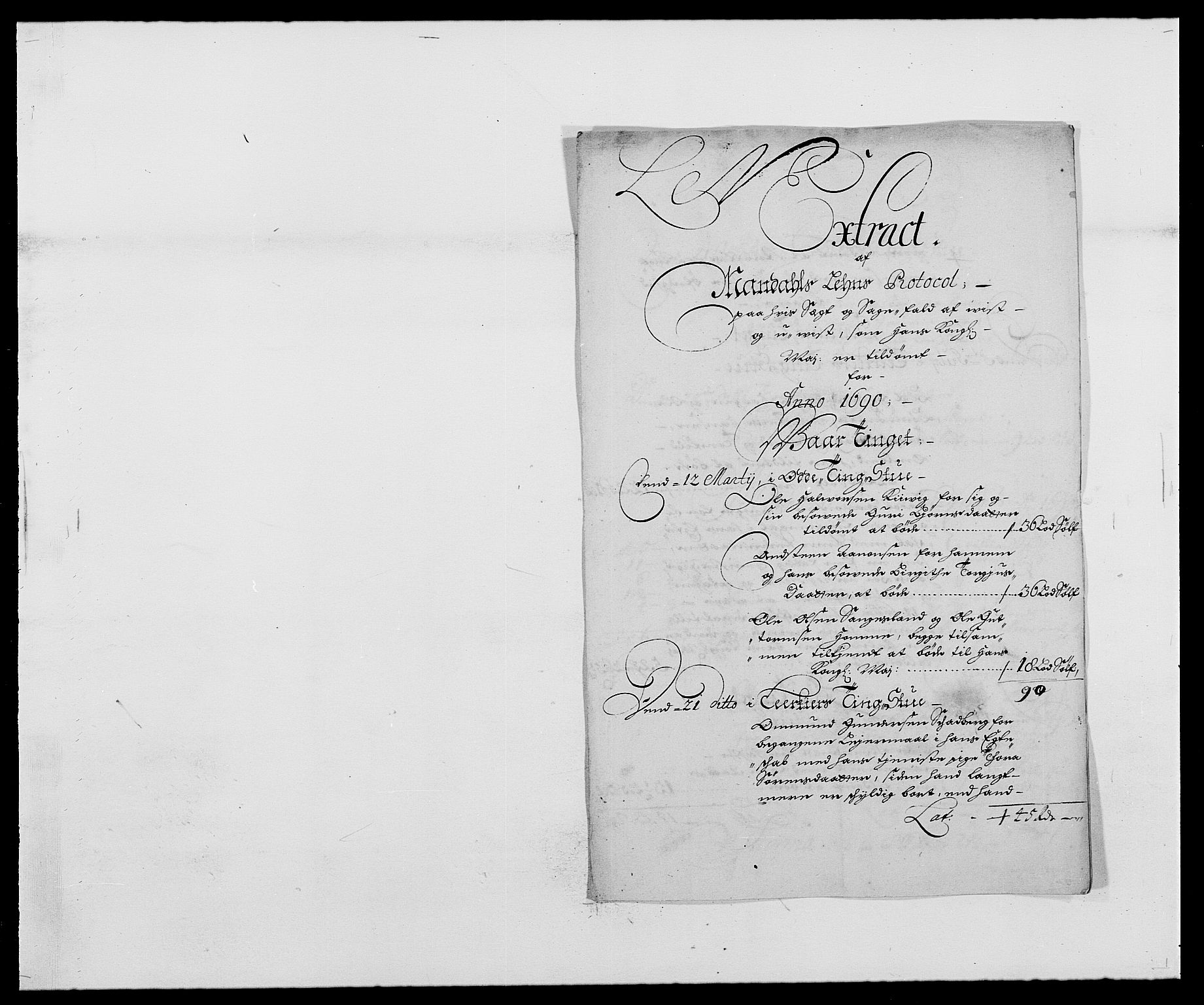Rentekammeret inntil 1814, Reviderte regnskaper, Fogderegnskap, RA/EA-4092/R42/L2543: Mandal fogderi, 1688-1691, p. 205