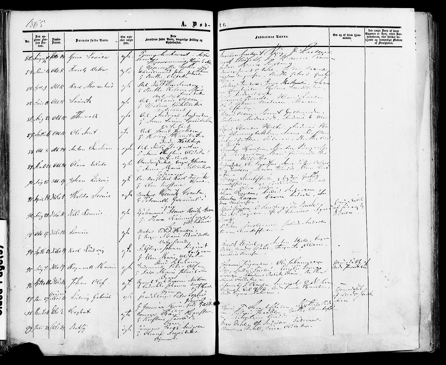 Fredrikstad prestekontor Kirkebøker, AV/SAO-A-11082/F/Fa/L0006: Parish register (official) no. 6, 1857-1878, p. 54