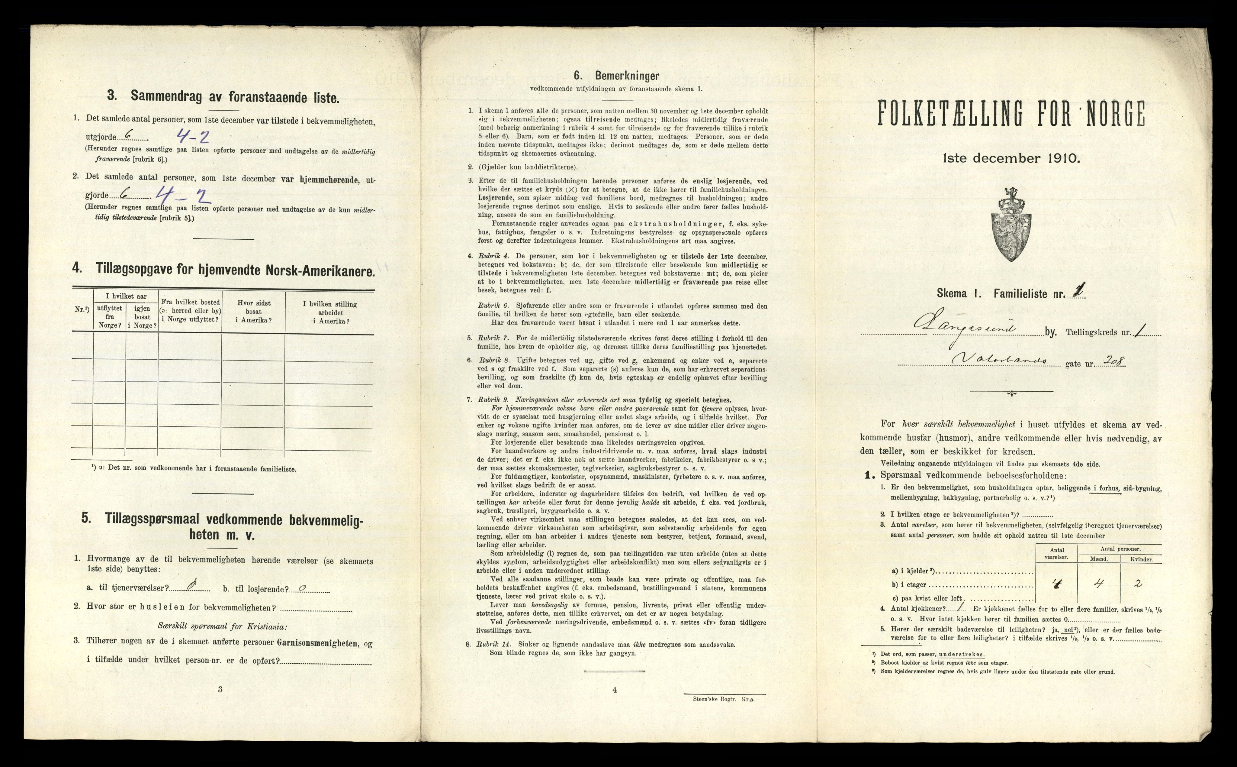 RA, 1910 census for Langesund, 1910, p. 23