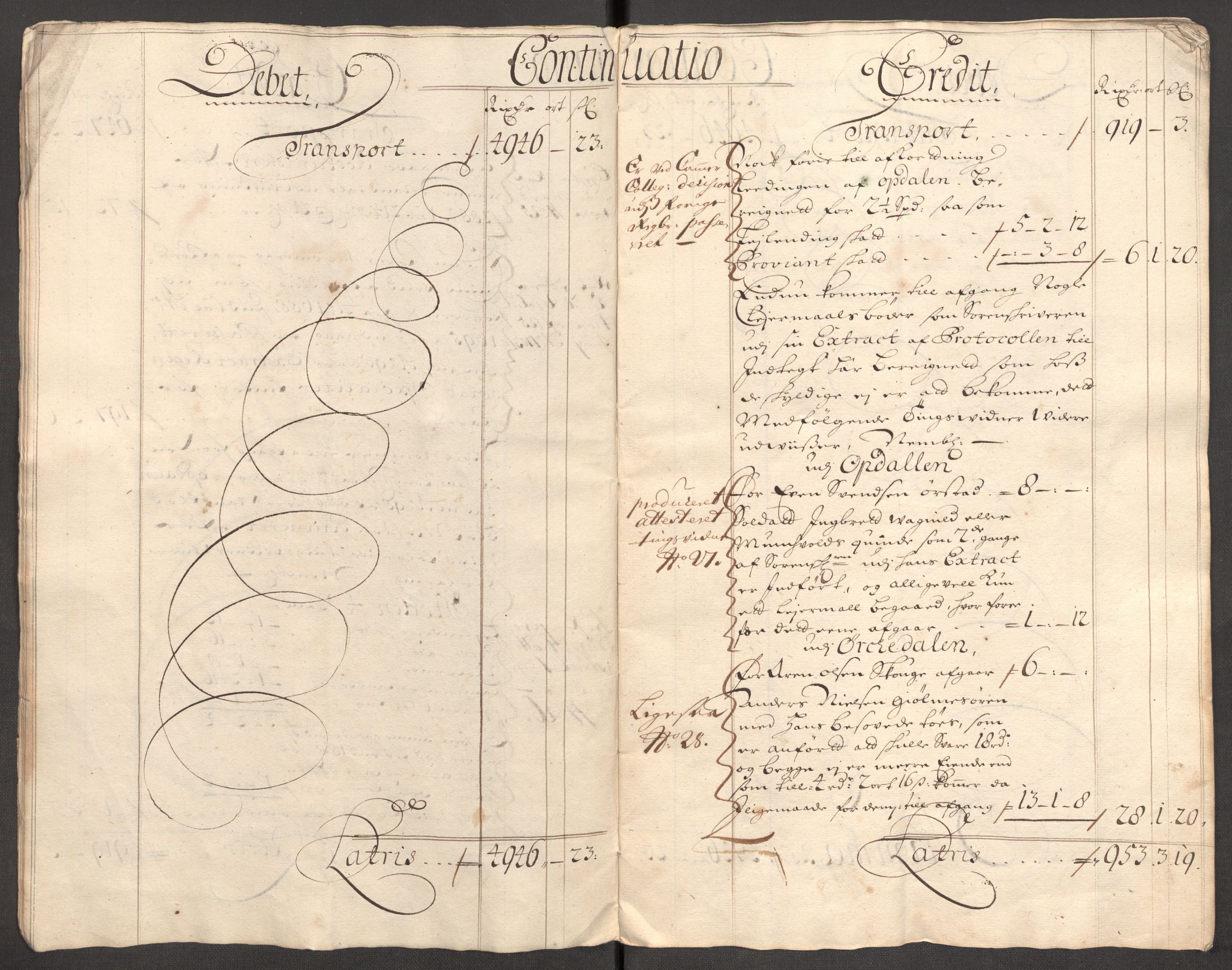 Rentekammeret inntil 1814, Reviderte regnskaper, Fogderegnskap, AV/RA-EA-4092/R60/L3951: Fogderegnskap Orkdal og Gauldal, 1701, p. 9