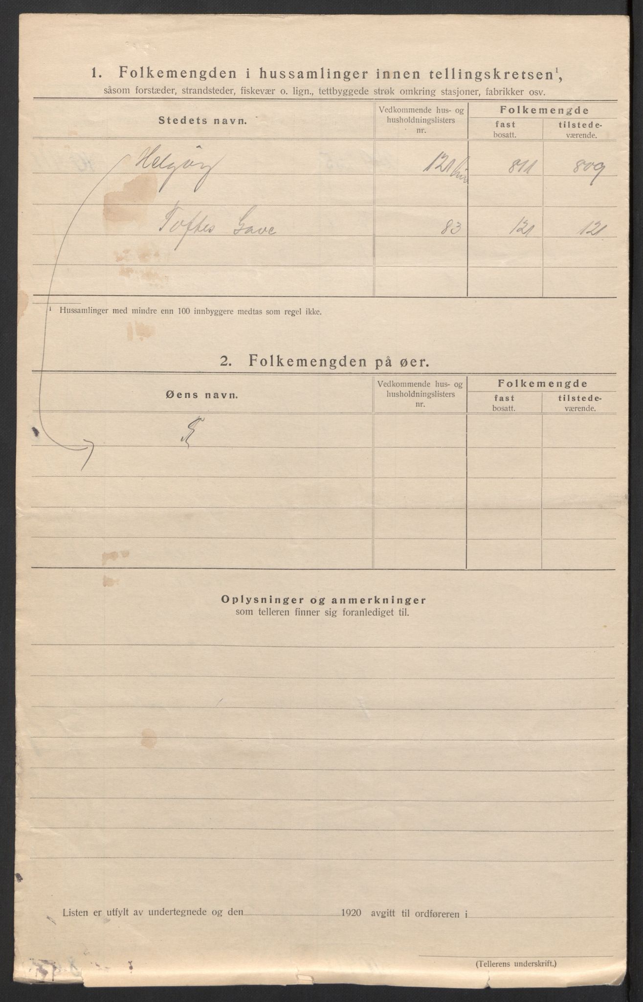 SAH, 1920 census for Nes (Hedmark), 1920, p. 9