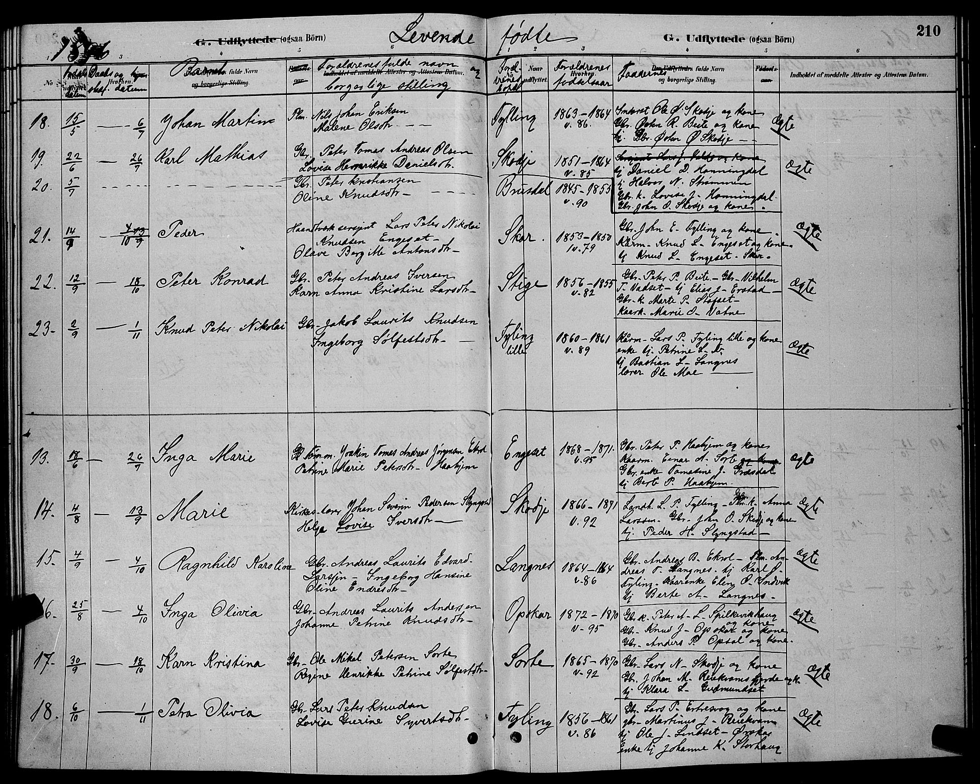 Ministerialprotokoller, klokkerbøker og fødselsregistre - Møre og Romsdal, AV/SAT-A-1454/524/L0365: Parish register (copy) no. 524C06, 1880-1899, p. 210