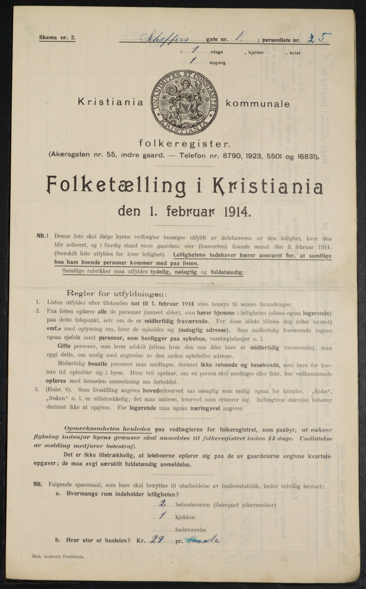 OBA, Municipal Census 1914 for Kristiania, 1914, p. 92781