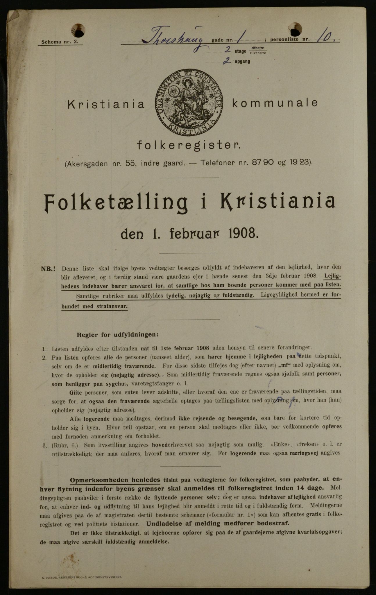 OBA, Municipal Census 1908 for Kristiania, 1908, p. 102954