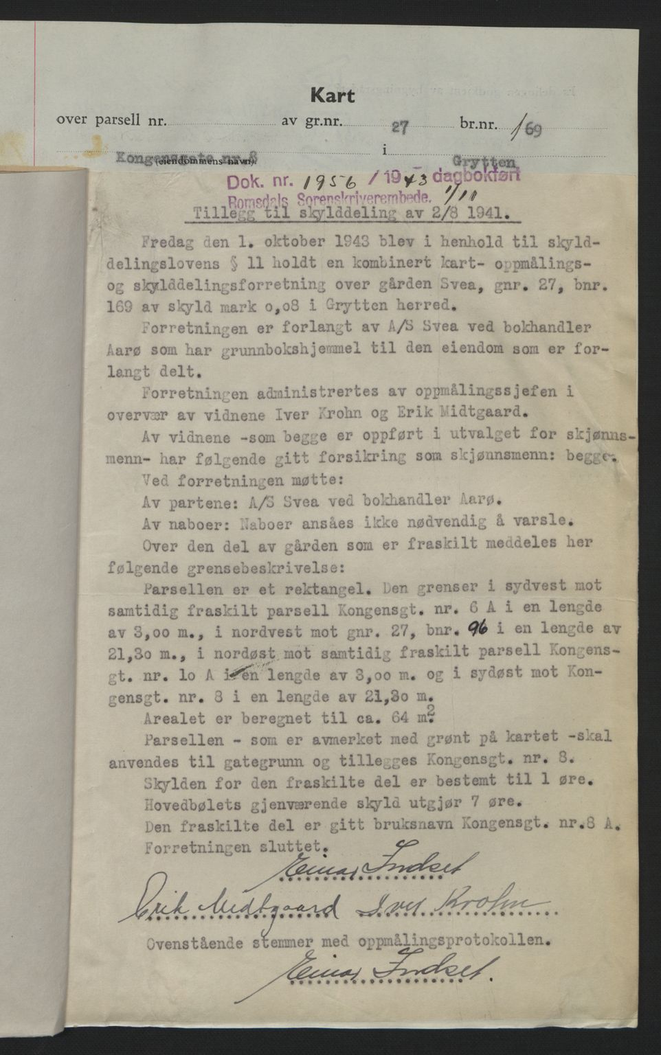 Romsdal sorenskriveri, AV/SAT-A-4149/1/2/2C: Mortgage book no. A10, 1941-1941, Diary no: : 1563/1941