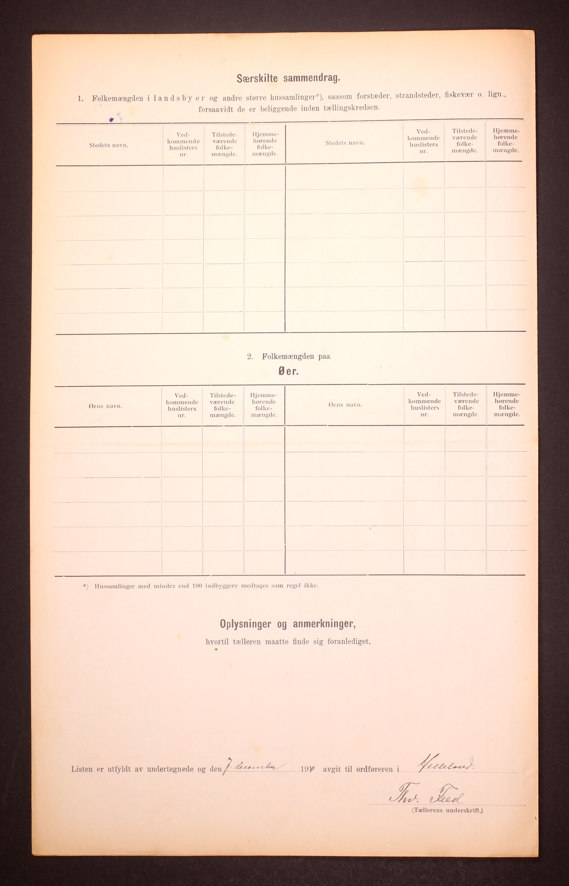 RA, 1910 census for Helleland, 1910, p. 9