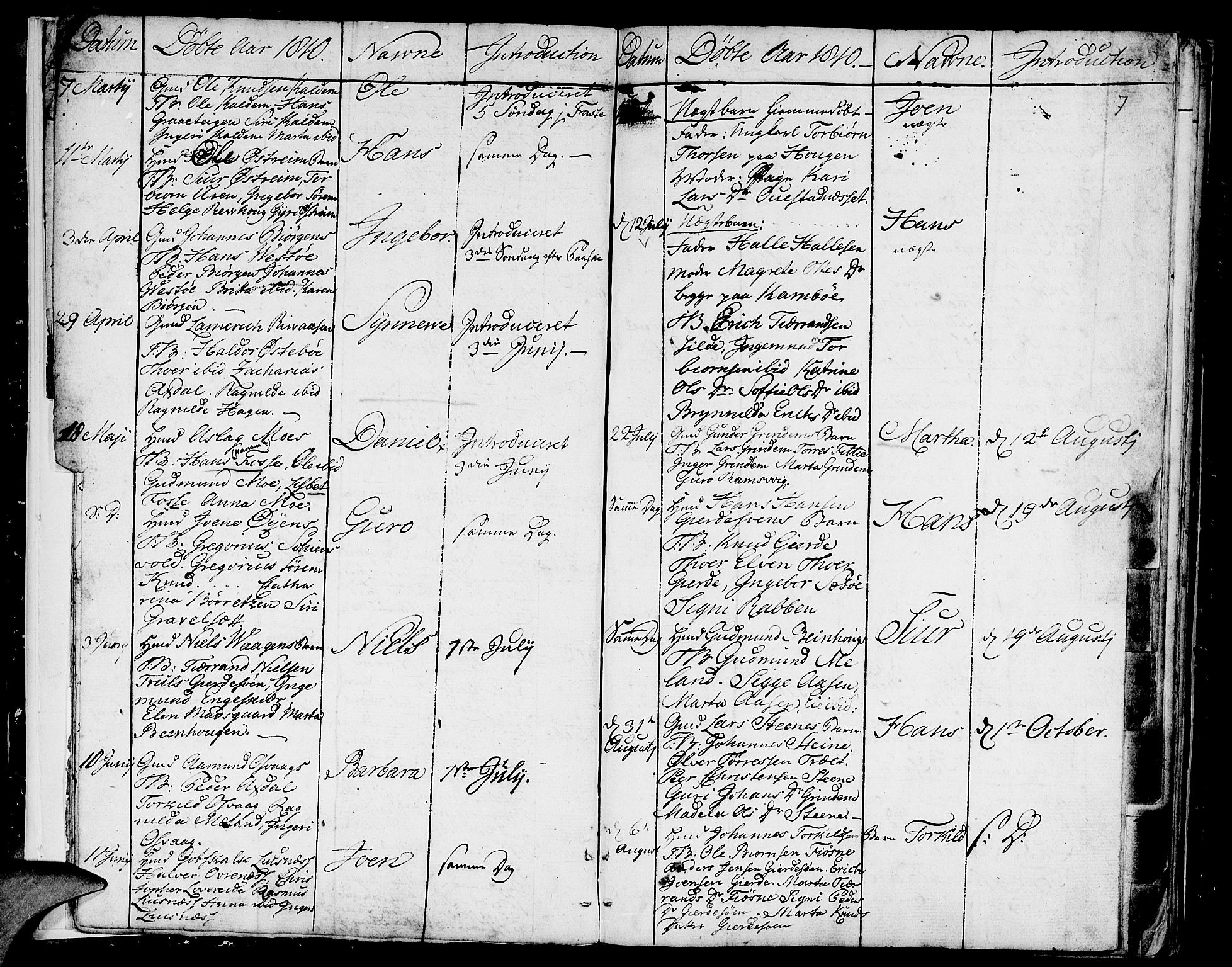 Etne sokneprestembete, AV/SAB-A-75001/H/Haa: Parish register (official) no. A 5, 1808-1817, p. 7