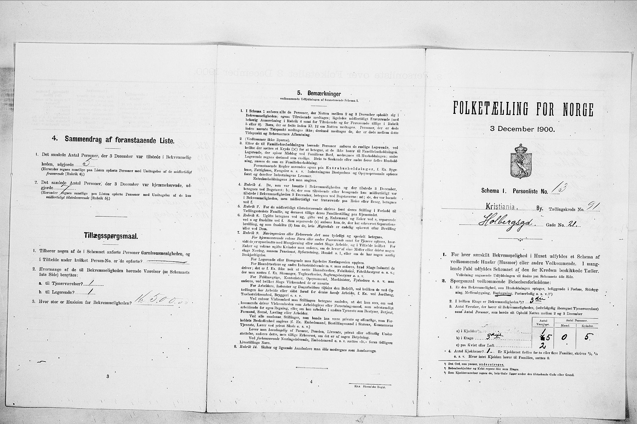 SAO, 1900 census for Kristiania, 1900, p. 38147