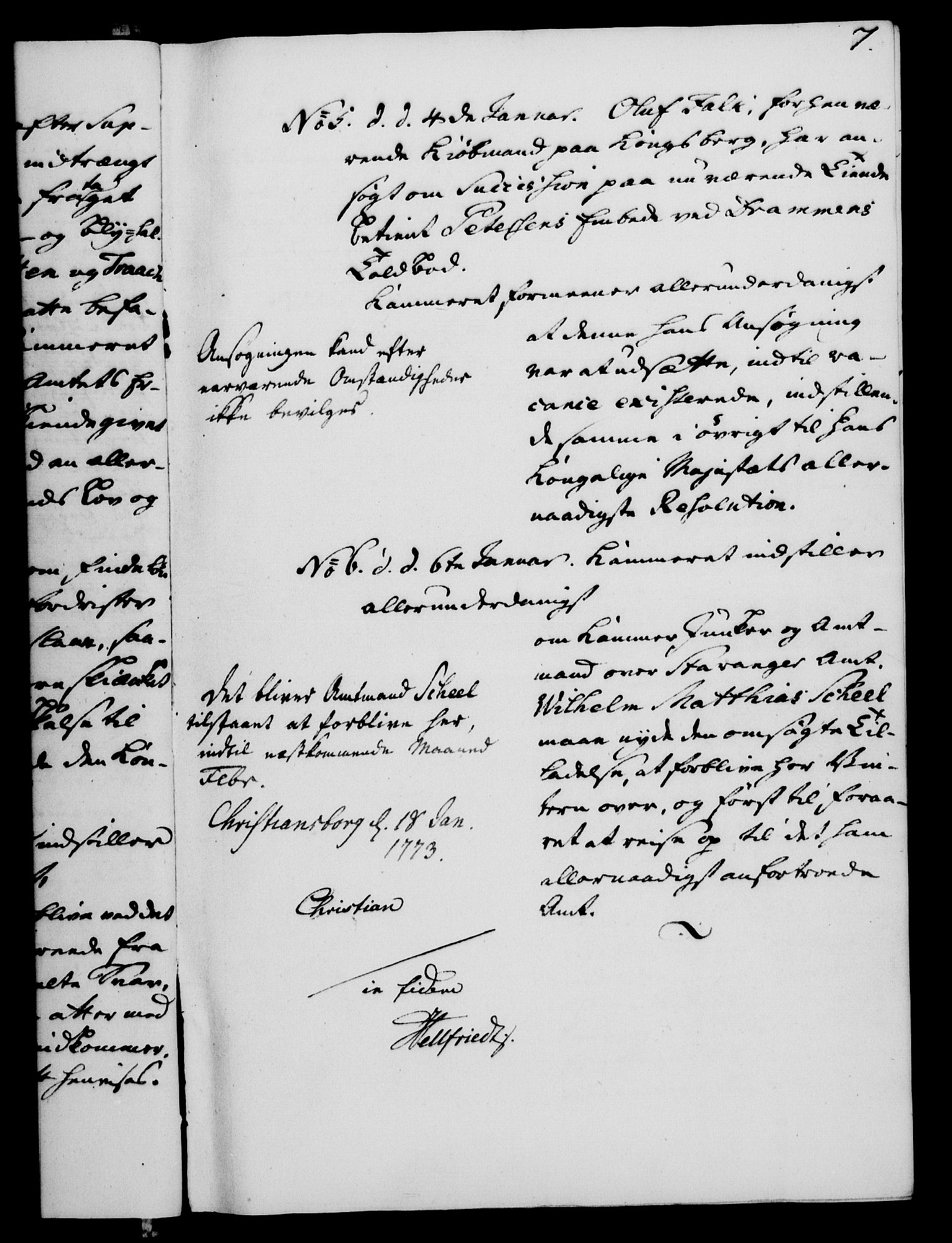 Rentekammeret, Kammerkanselliet, AV/RA-EA-3111/G/Gf/Gfa/L0055: Norsk relasjons- og resolusjonsprotokoll (merket RK 52.55), 1773, p. 13