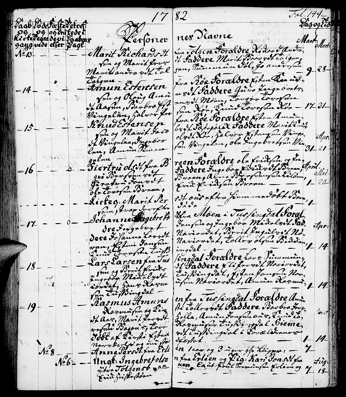 Tolga prestekontor, AV/SAH-PREST-062/K/L0002: Parish register (official) no. 2, 1768-1786, p. 144