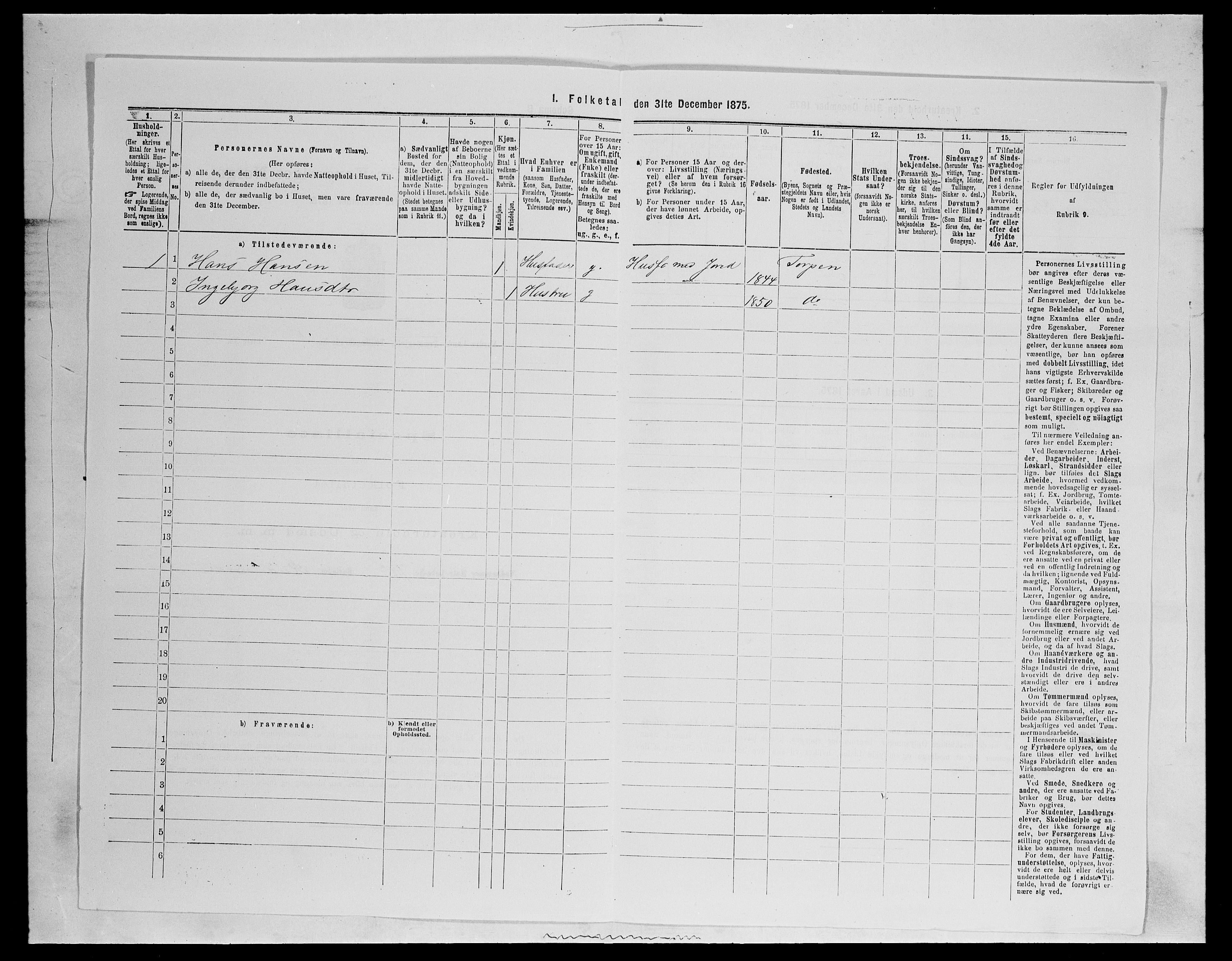 SAH, 1875 census for 0538P Nordre Land, 1875, p. 769