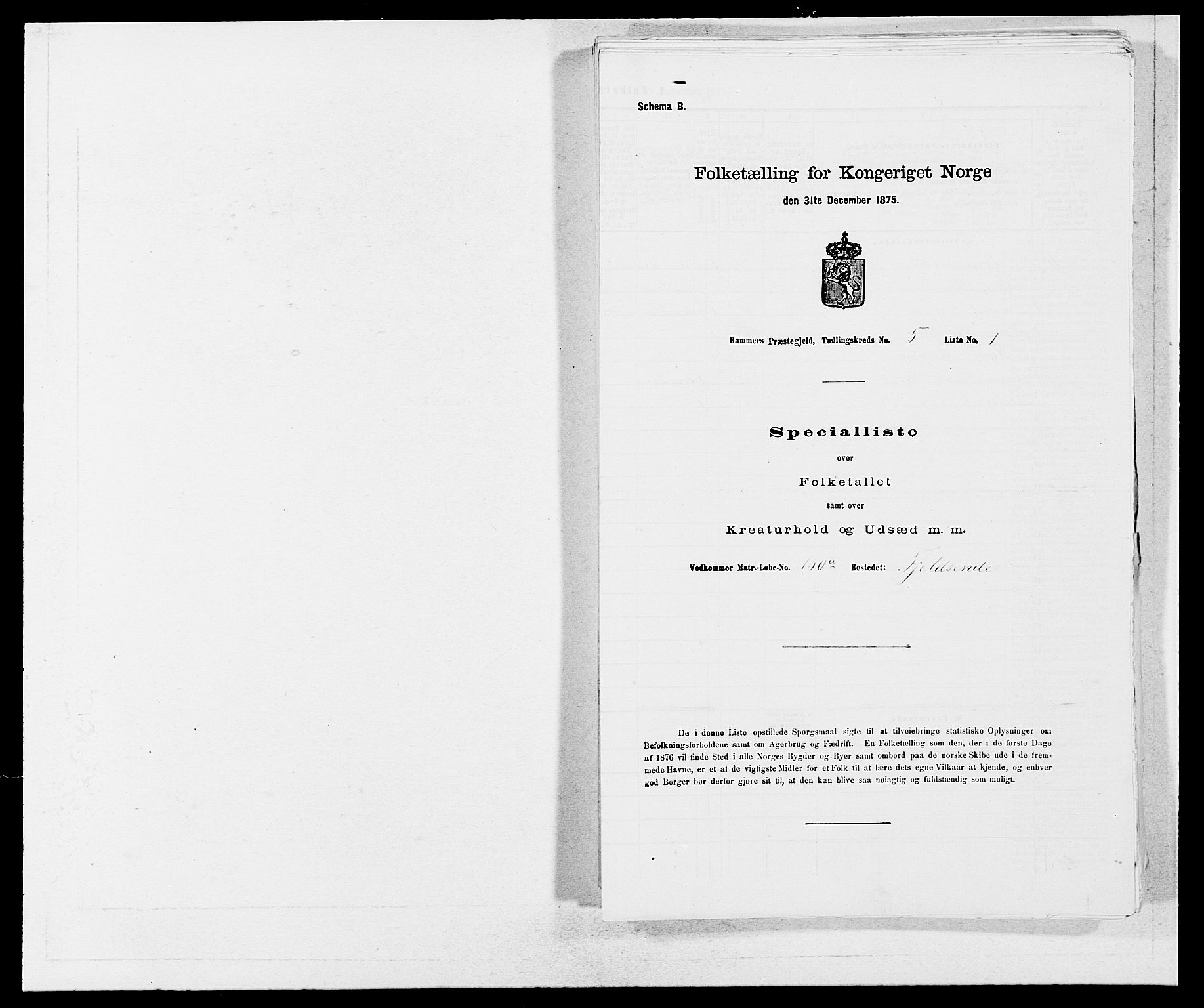 SAB, 1875 census for 1254P Hamre, 1875, p. 576