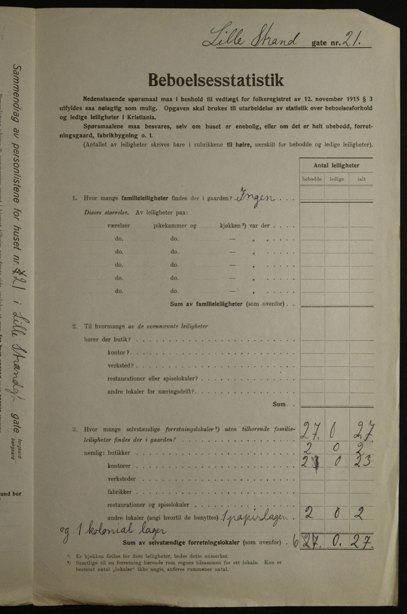 OBA, Municipal Census 1923 for Kristiania, 1923, p. 114845