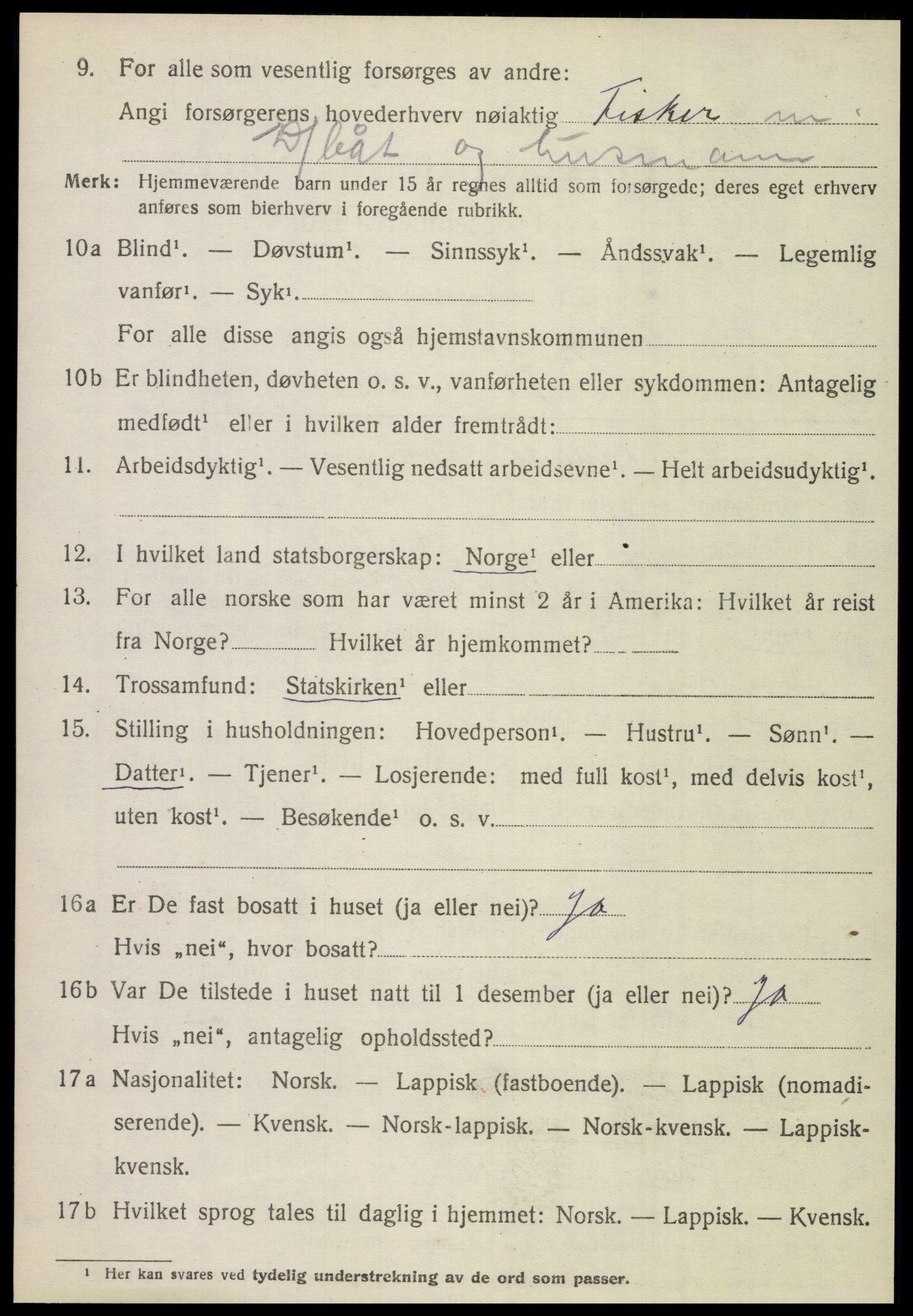 SAT, 1920 census for Gildeskål, 1920, p. 3215