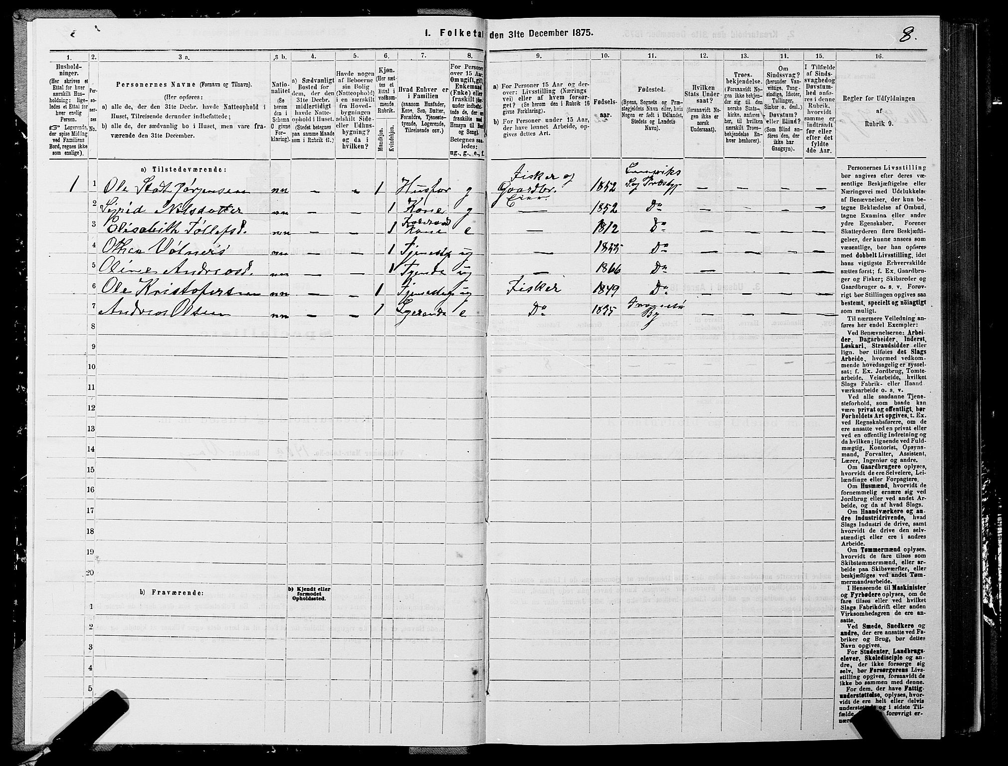 SATØ, 1875 census for 1931P Lenvik, 1875, p. 3008