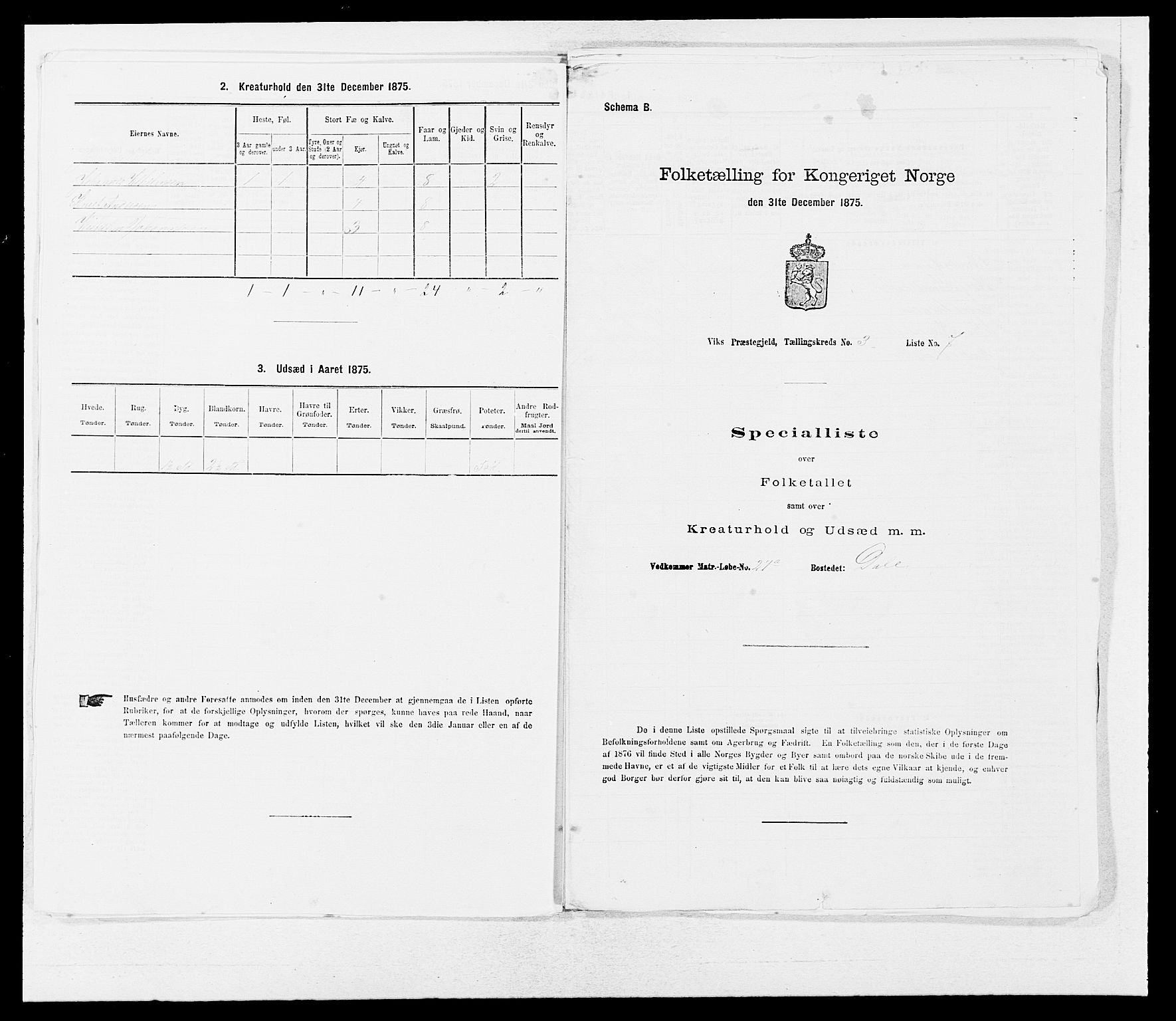 SAB, 1875 census for 1417P Vik, 1875, p. 316