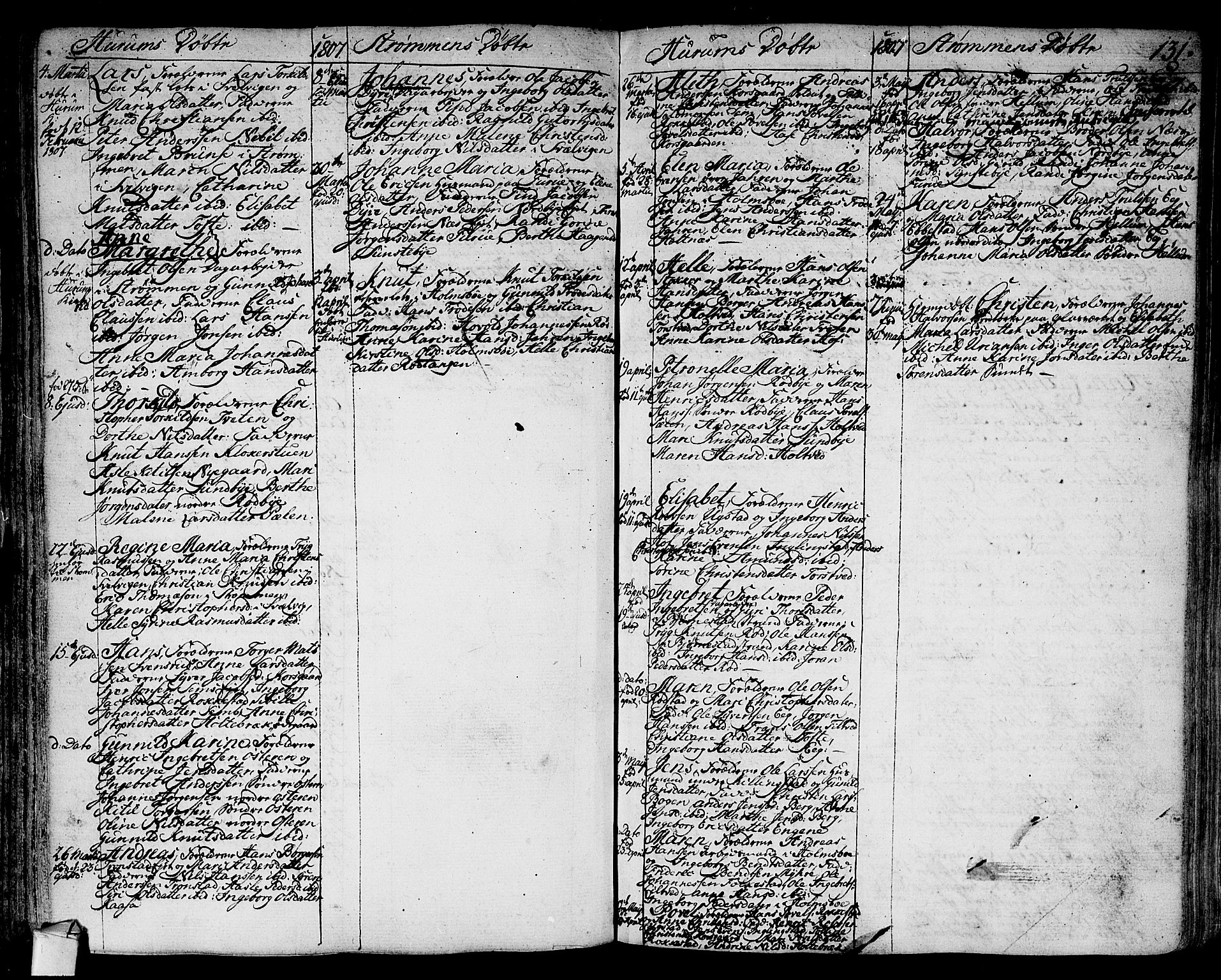 Hurum kirkebøker, SAKO/A-229/F/Fa/L0007: Parish register (official) no. 7, 1771-1810, p. 131
