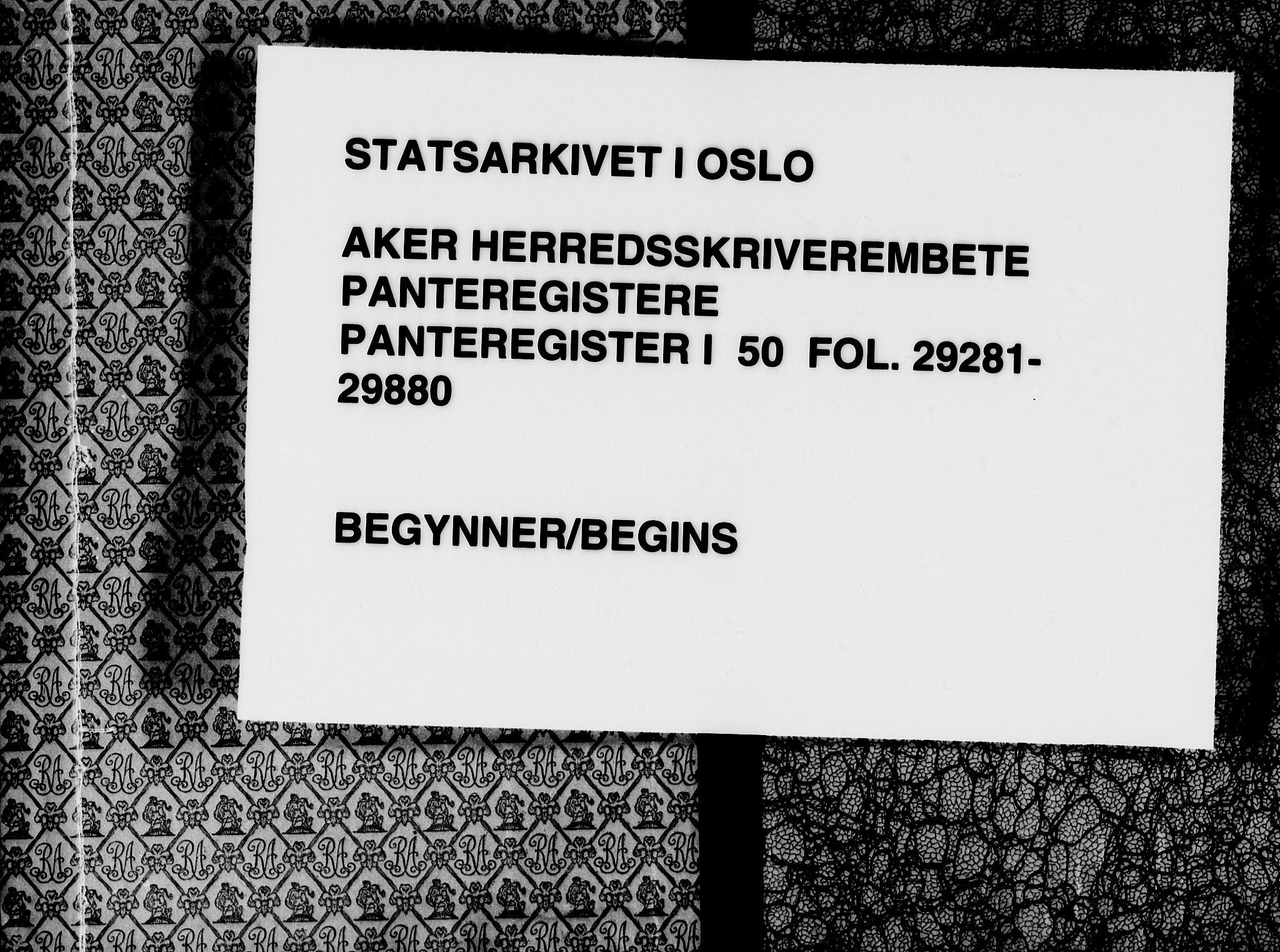 Aker herredsskriveri, SAO/A-10896/G/Ga/Gab/Gaba/L0050: Mortgage register no. I 50, 1920-1950