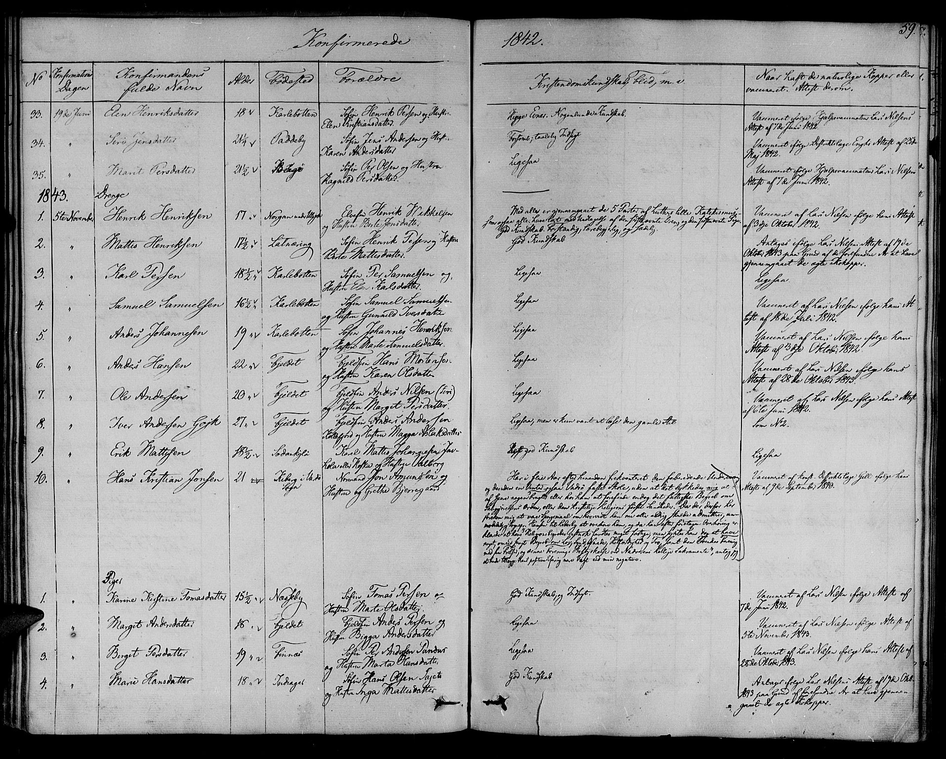 Nesseby sokneprestkontor, SATØ/S-1330/H/Ha/L0001kirke: Parish register (official) no. 1, 1838-1855, p. 59