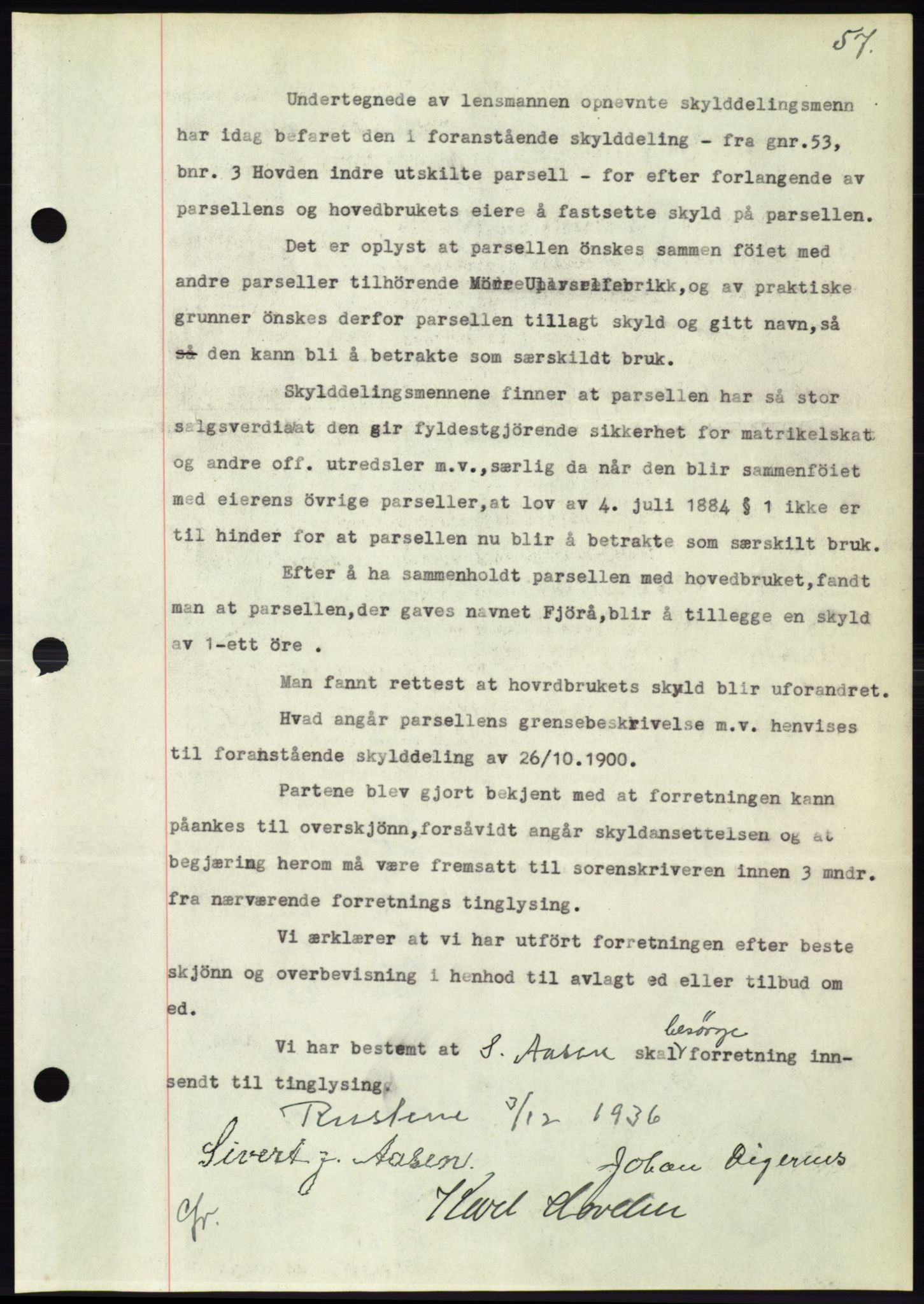 Søre Sunnmøre sorenskriveri, SAT/A-4122/1/2/2C/L0062: Mortgage book no. 56, 1936-1937, Diary no: : 1759/1936