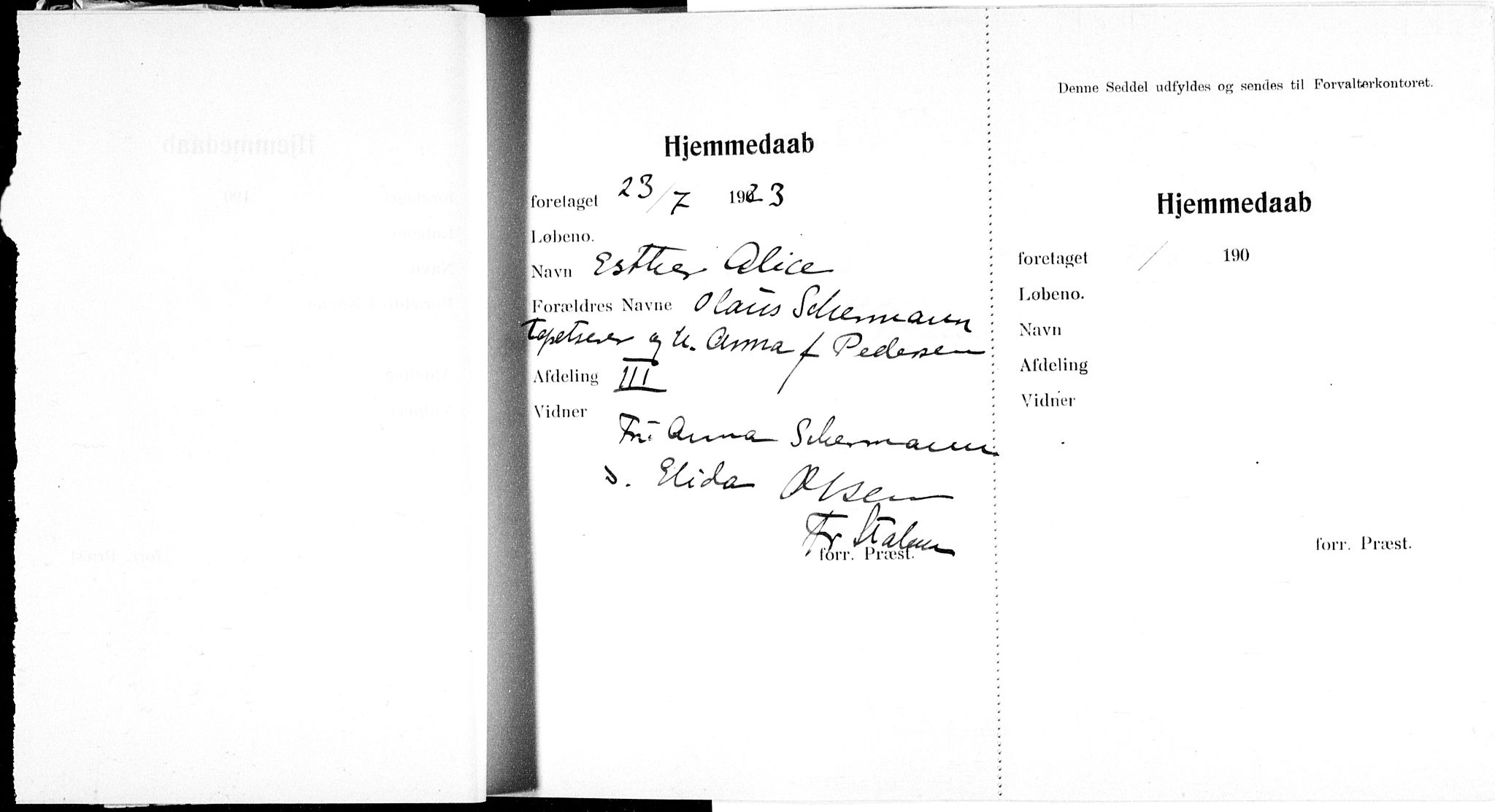 Ullevål sykehus prestekontor Kirkebøker, AV/SAO-A-10542a/K/Ka/L0004: Baptism register no. 4, 1906-1926