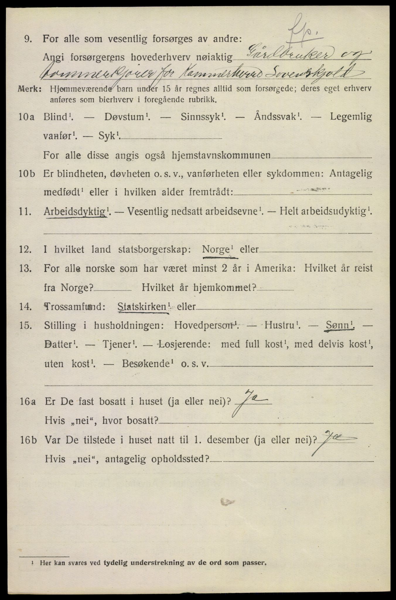 SAKO, 1920 census for Holla, 1920, p. 5318