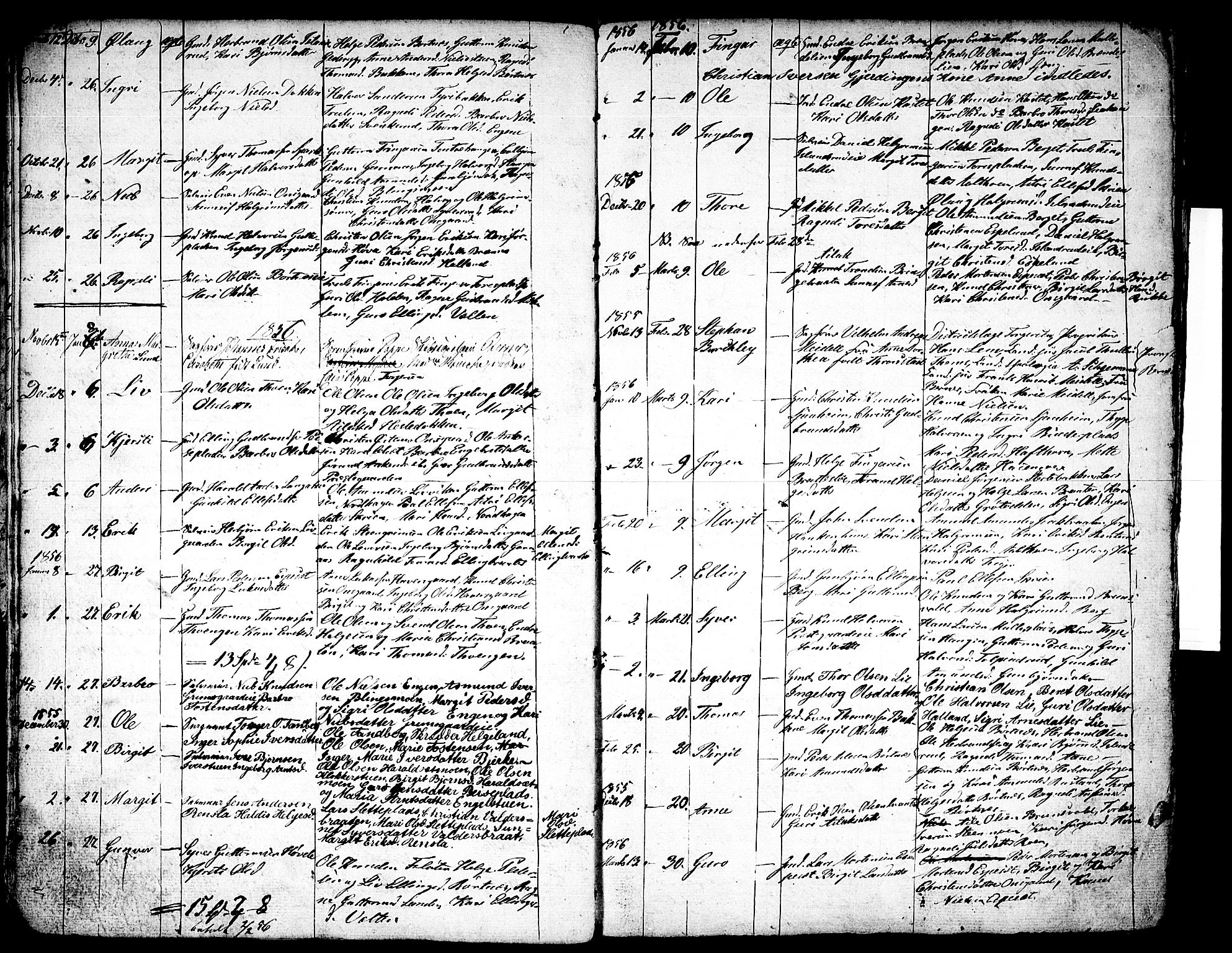 Nes kirkebøker, SAKO/A-236/G/Ga/L0001: Parish register (copy) no. I 1, 1843-1872