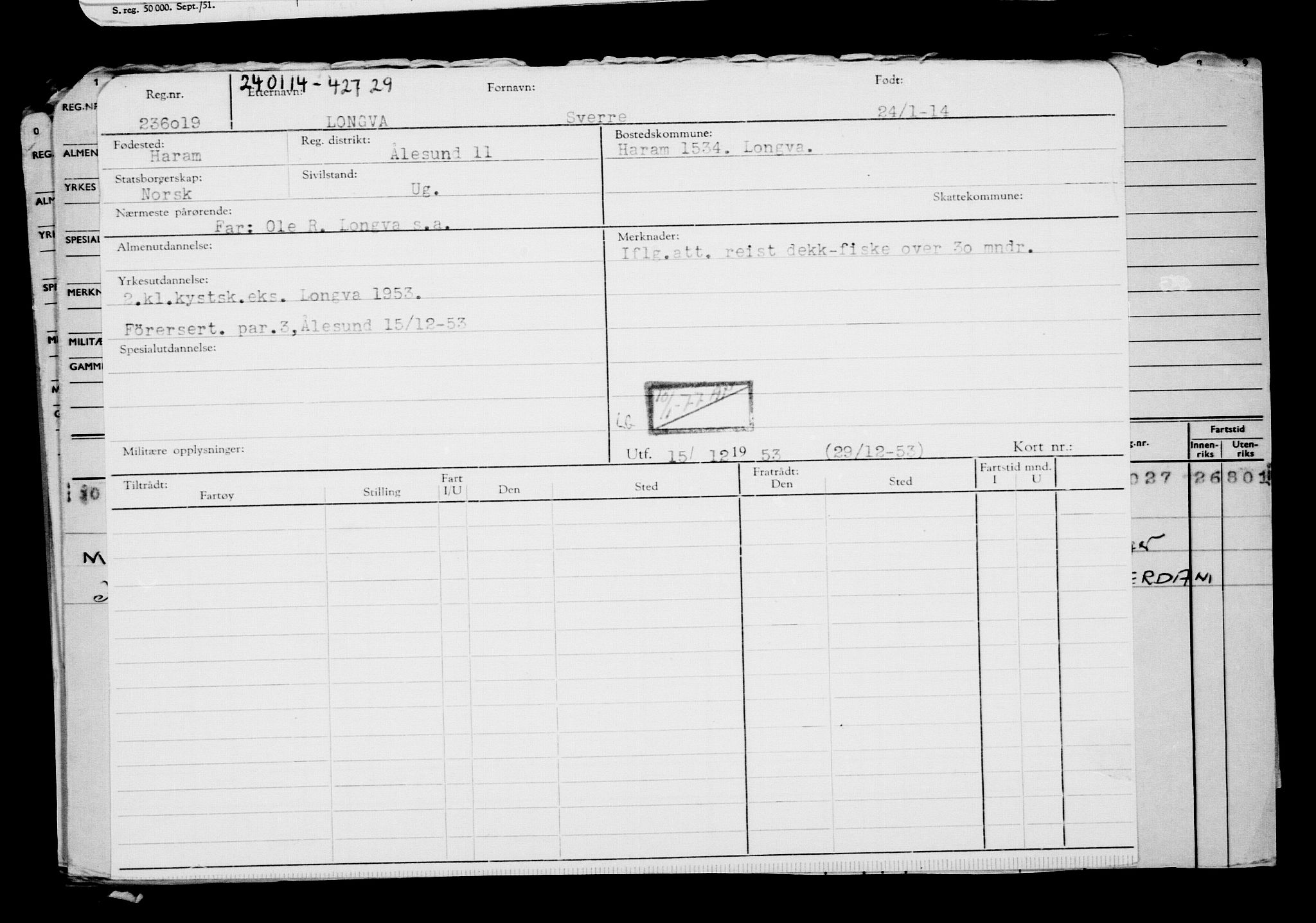 Direktoratet for sjømenn, AV/RA-S-3545/G/Gb/L0118: Hovedkort, 1914, p. 245