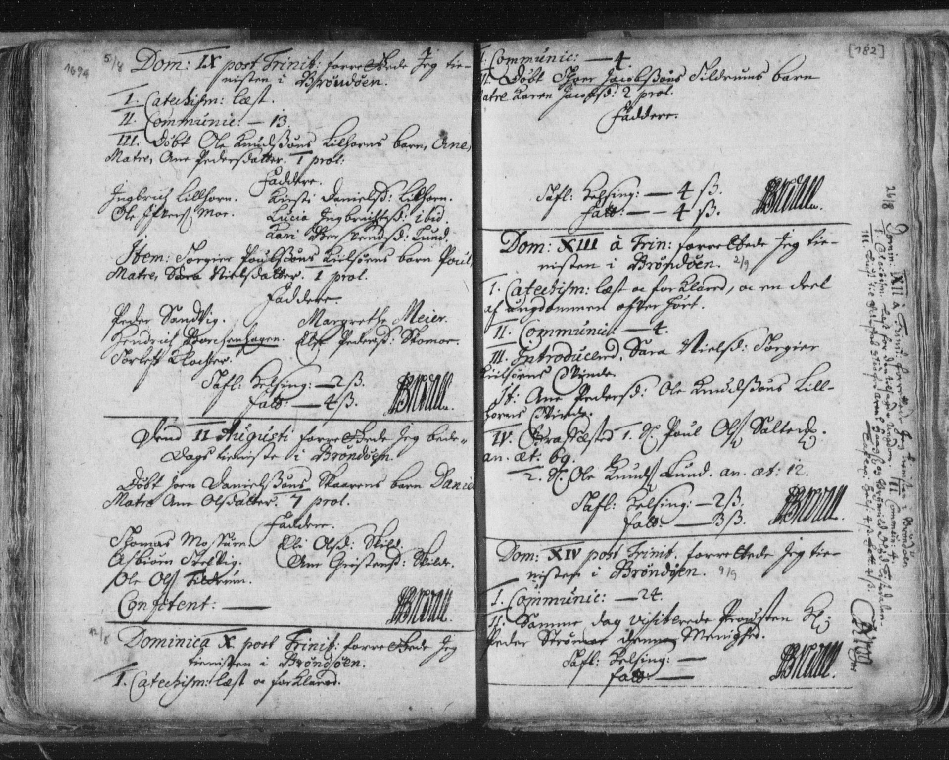 Ministerialprotokoller, klokkerbøker og fødselsregistre - Nordland, AV/SAT-A-1459/813/L0192: Parish register (official) no. 813A02, 1677-1718, p. 182