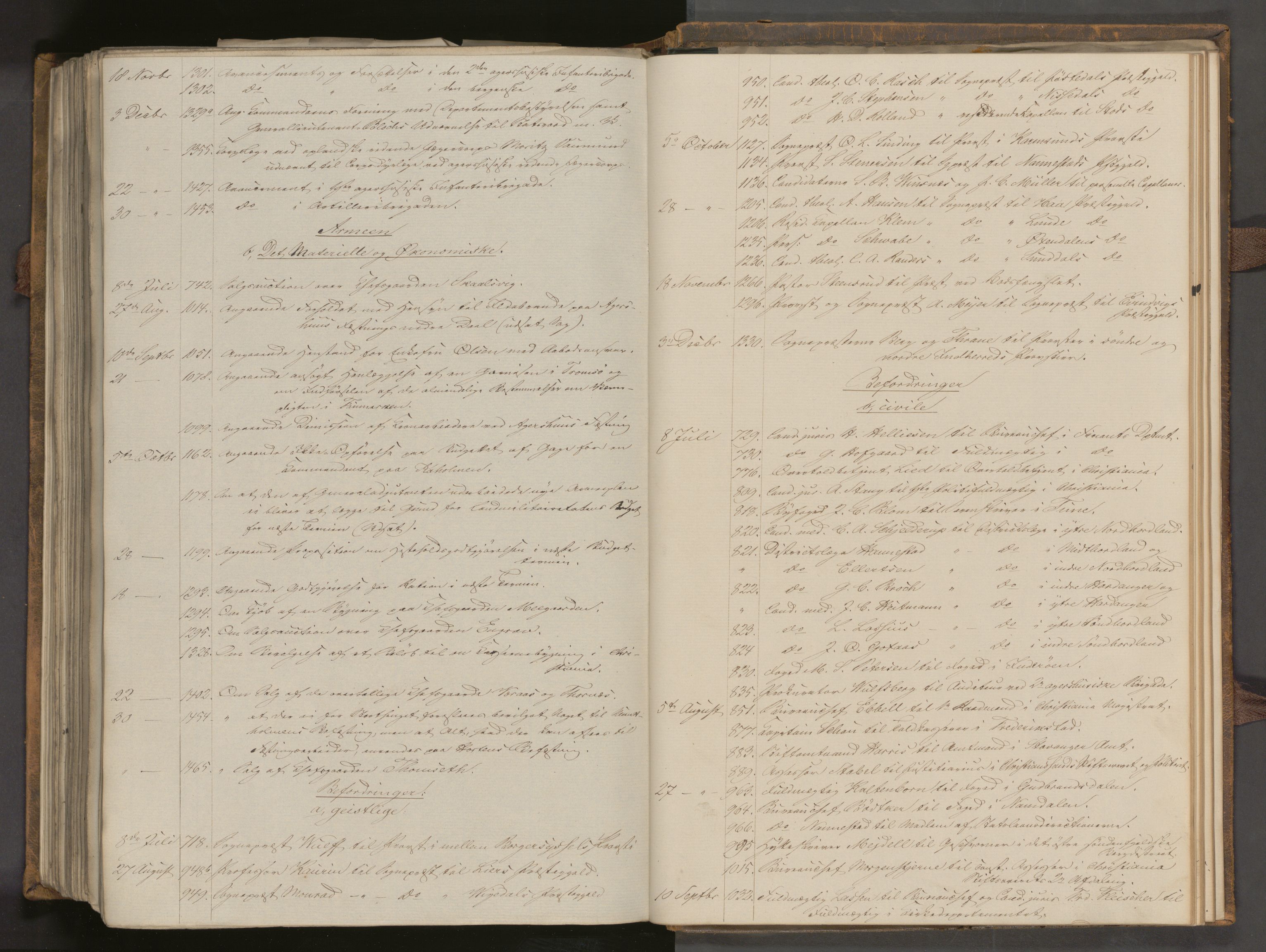 Statsrådssekretariatet, AV/RA-S-1001/A/Ab/L0078: Kgl. res. 2. halvår, 1853