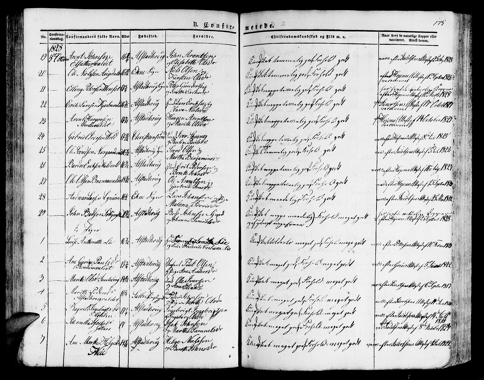 Ministerialprotokoller, klokkerbøker og fødselsregistre - Nord-Trøndelag, SAT/A-1458/717/L0152: Parish register (official) no. 717A05 /1, 1825-1836, p. 175