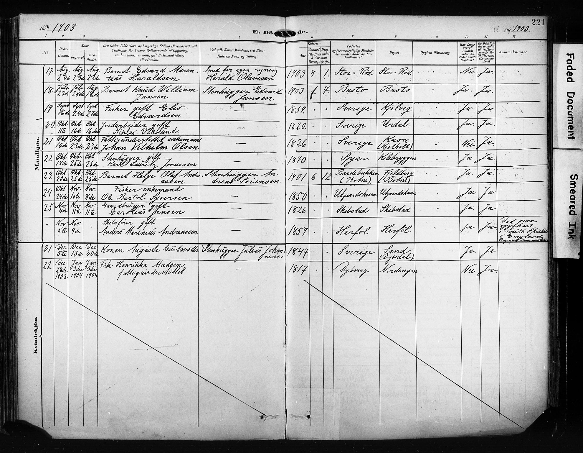 Hvaler prestekontor Kirkebøker, SAO/A-2001/F/Fa/L0009: Parish register (official) no. I 9, 1895-1906, p. 221