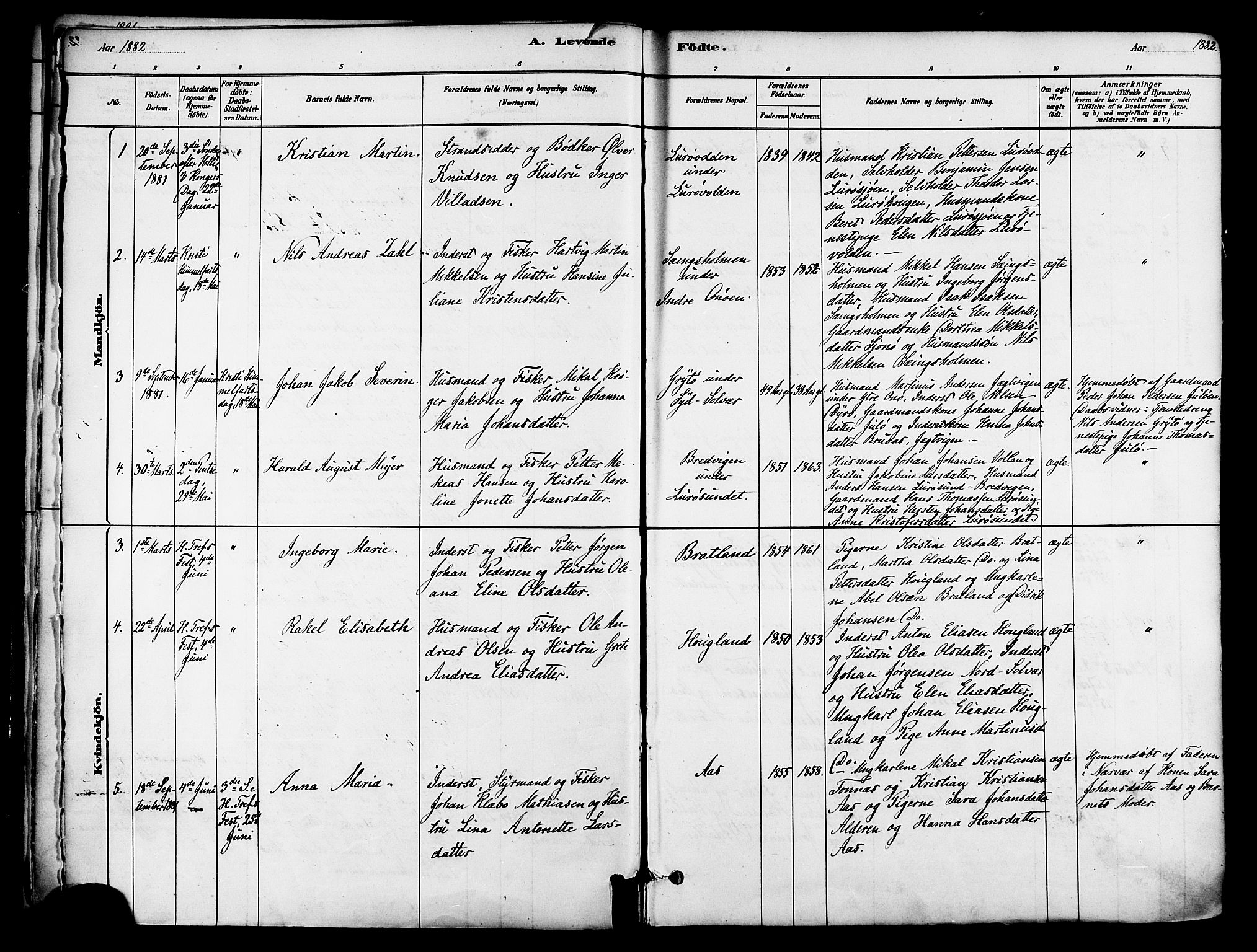 Ministerialprotokoller, klokkerbøker og fødselsregistre - Nordland, AV/SAT-A-1459/839/L0568: Parish register (official) no. 839A05, 1880-1902, p. 18