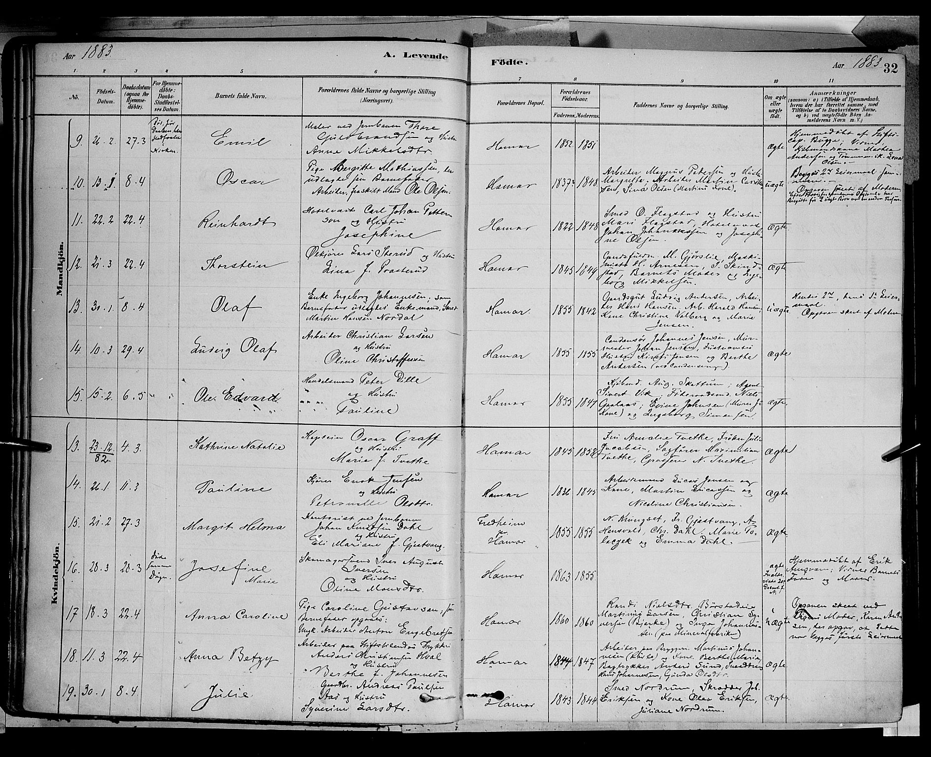 Vang prestekontor, Hedmark, AV/SAH-PREST-008/H/Ha/Haa/L0016: Parish register (official) no. 16, 1878-1889, p. 32