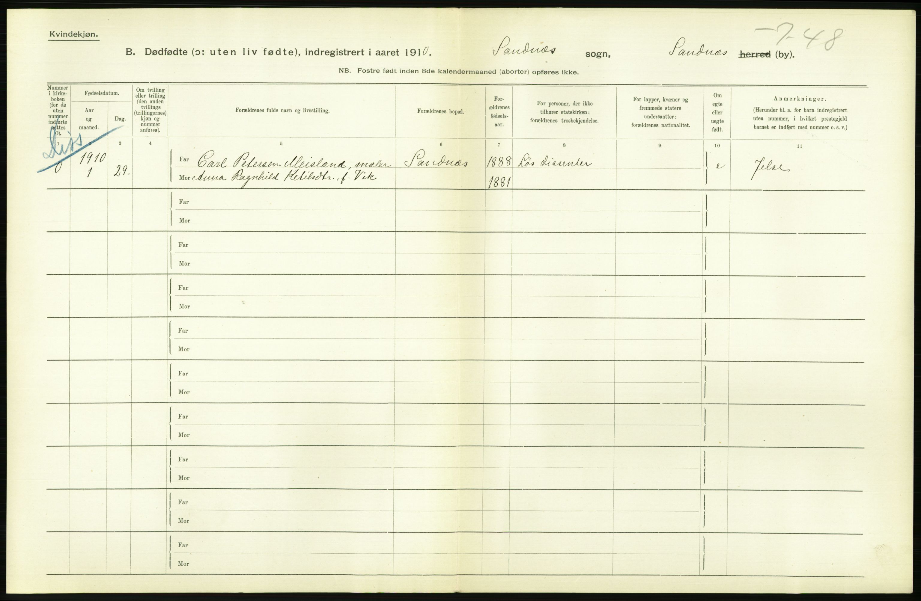 Statistisk sentralbyrå, Sosiodemografiske emner, Befolkning, RA/S-2228/D/Df/Dfa/Dfah/L0024: Stavanger amt: Døde, dødfødte. Bygder og byer., 1910, p. 528