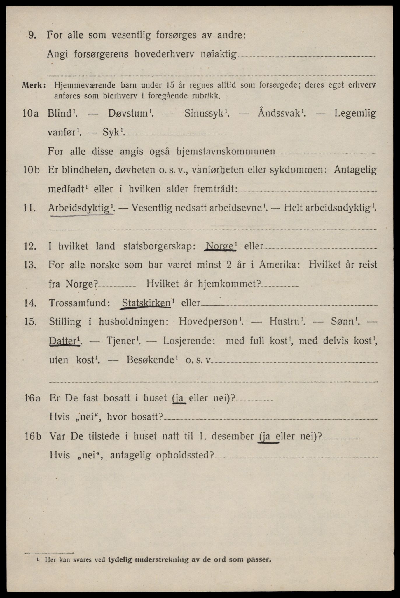 SAST, 1920 census for Erfjord, 1920, p. 1290