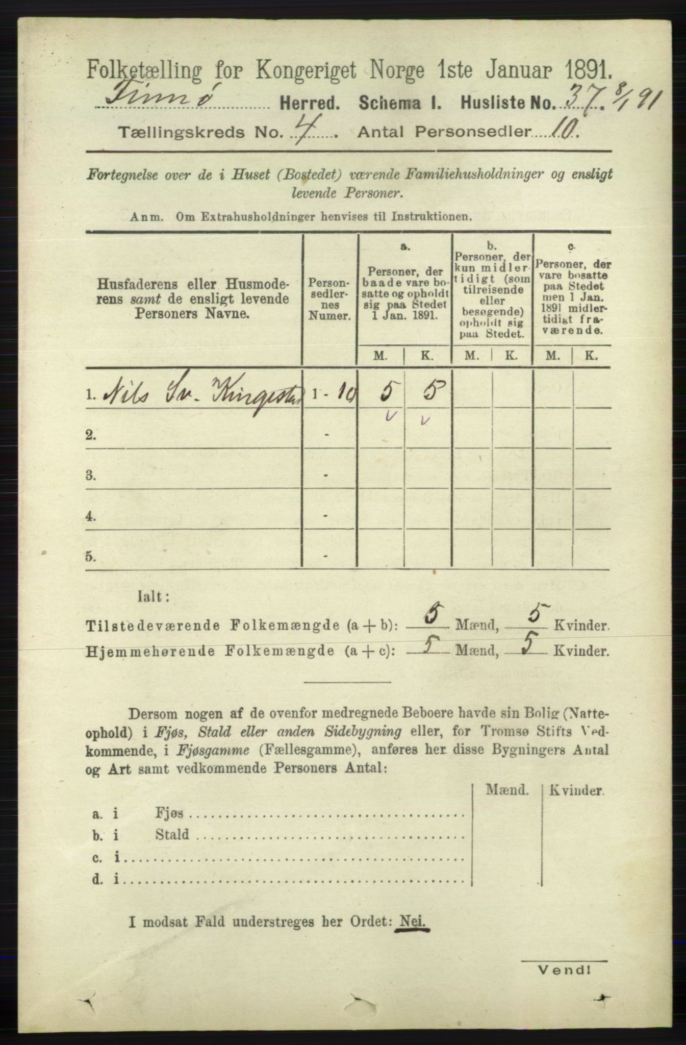 RA, 1891 census for 1141 Finnøy, 1891, p. 814