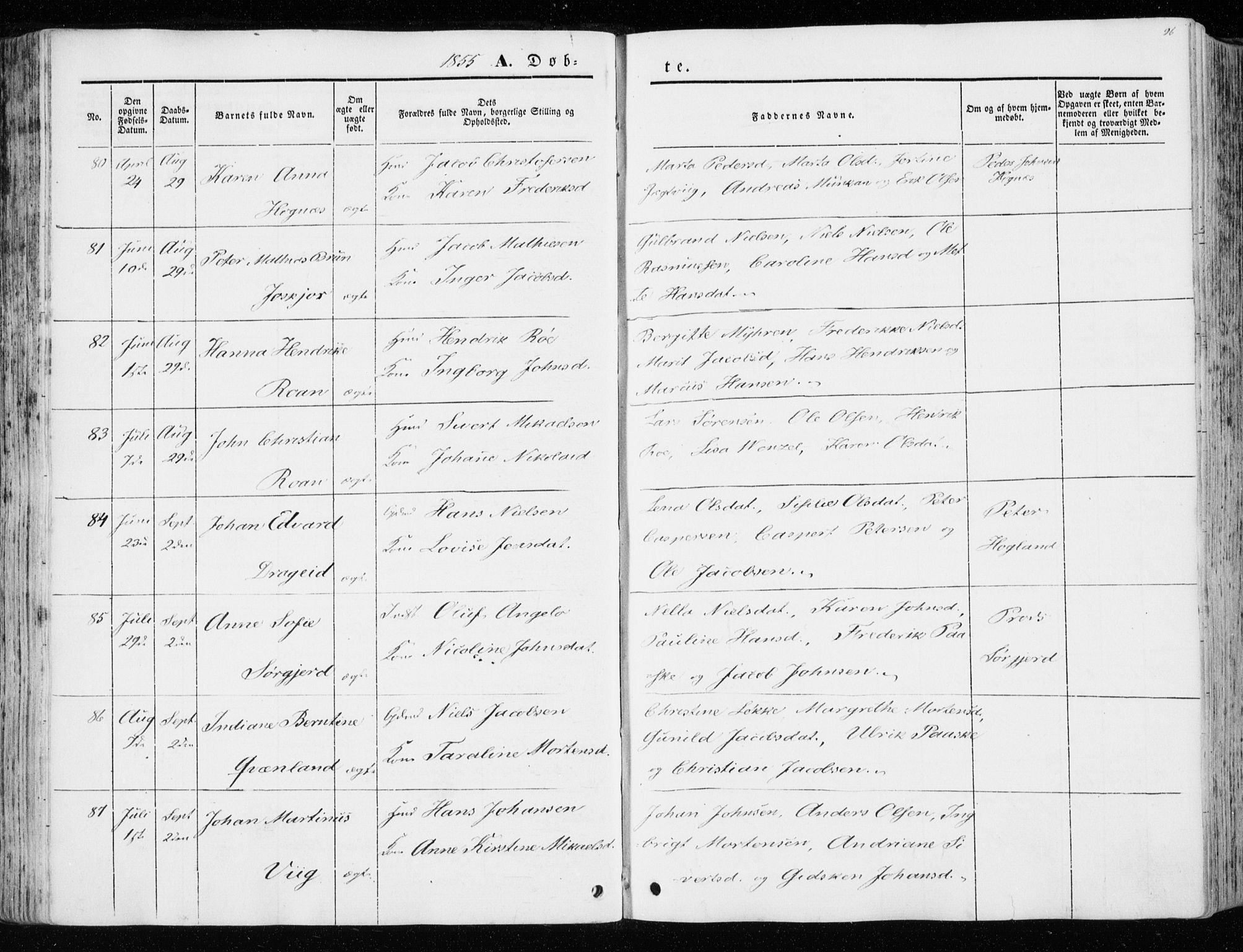 Ministerialprotokoller, klokkerbøker og fødselsregistre - Sør-Trøndelag, AV/SAT-A-1456/657/L0704: Parish register (official) no. 657A05, 1846-1857, p. 96