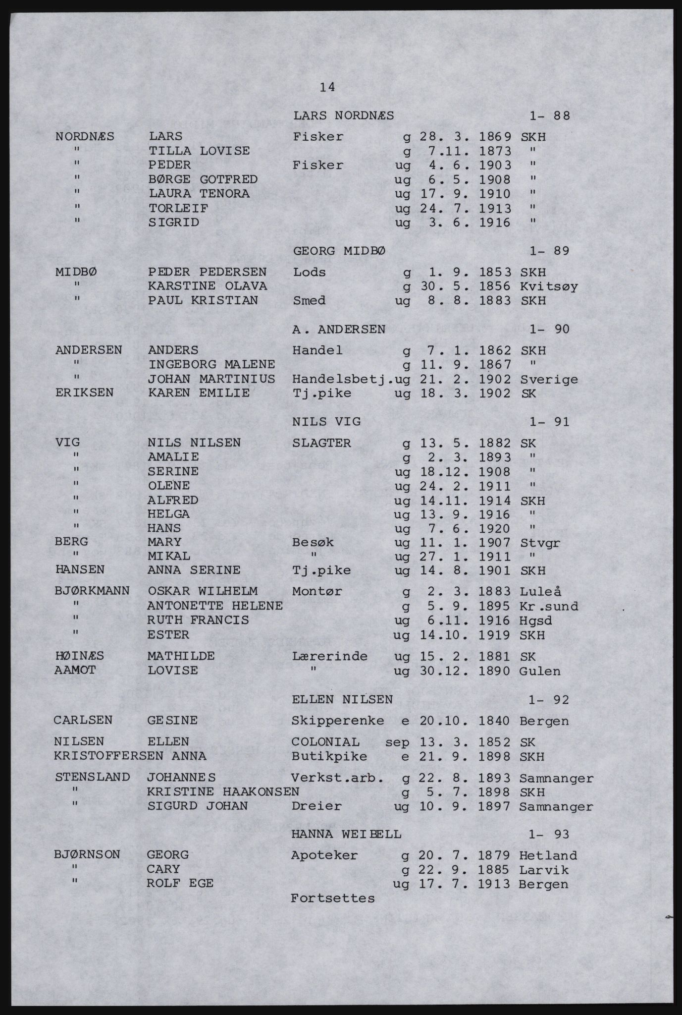 SAST, Copy of 1920 census for Karmøy, 1920, p. 26
