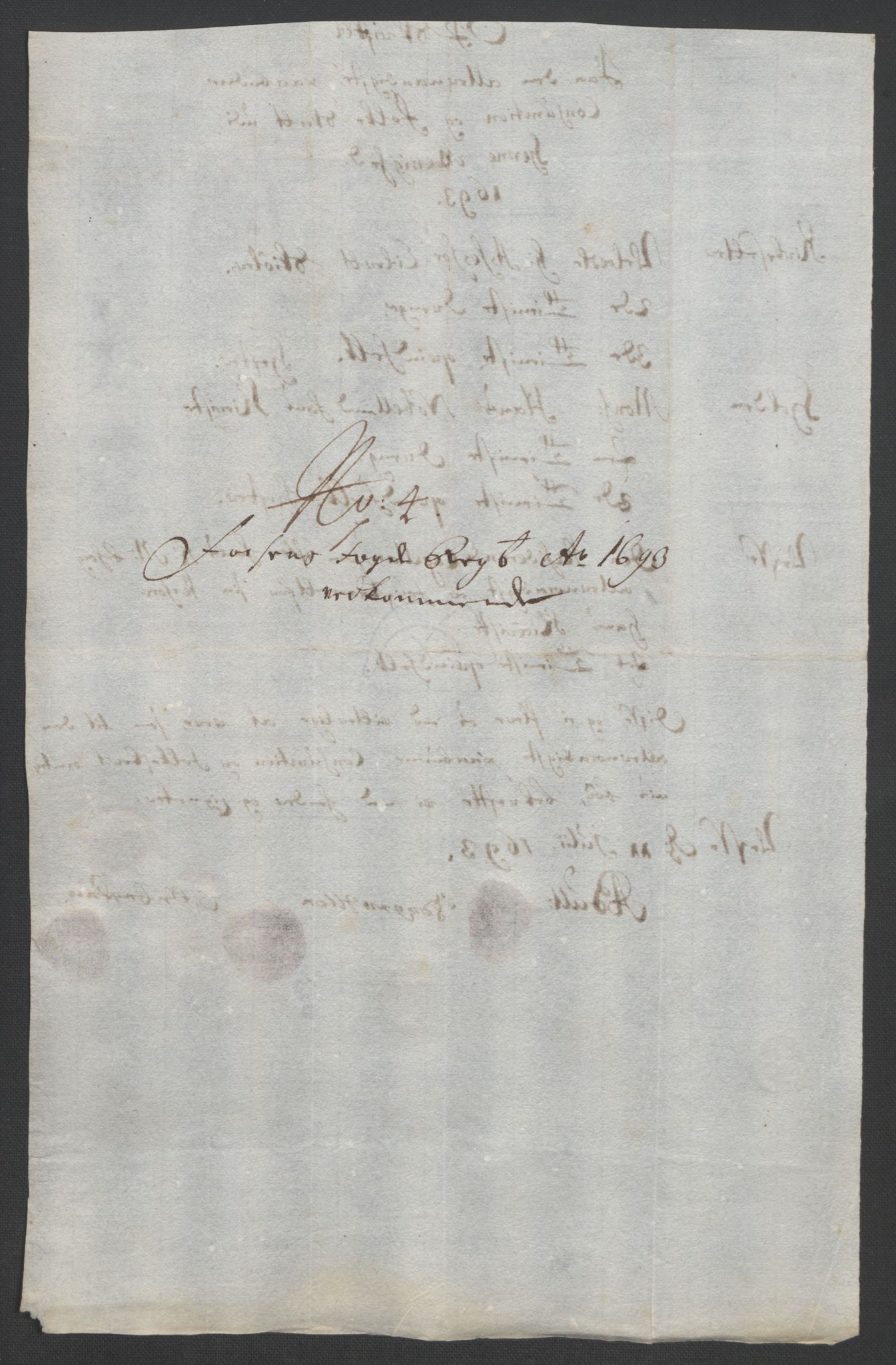 Rentekammeret inntil 1814, Reviderte regnskaper, Fogderegnskap, AV/RA-EA-4092/R57/L3849: Fogderegnskap Fosen, 1692-1693, p. 504