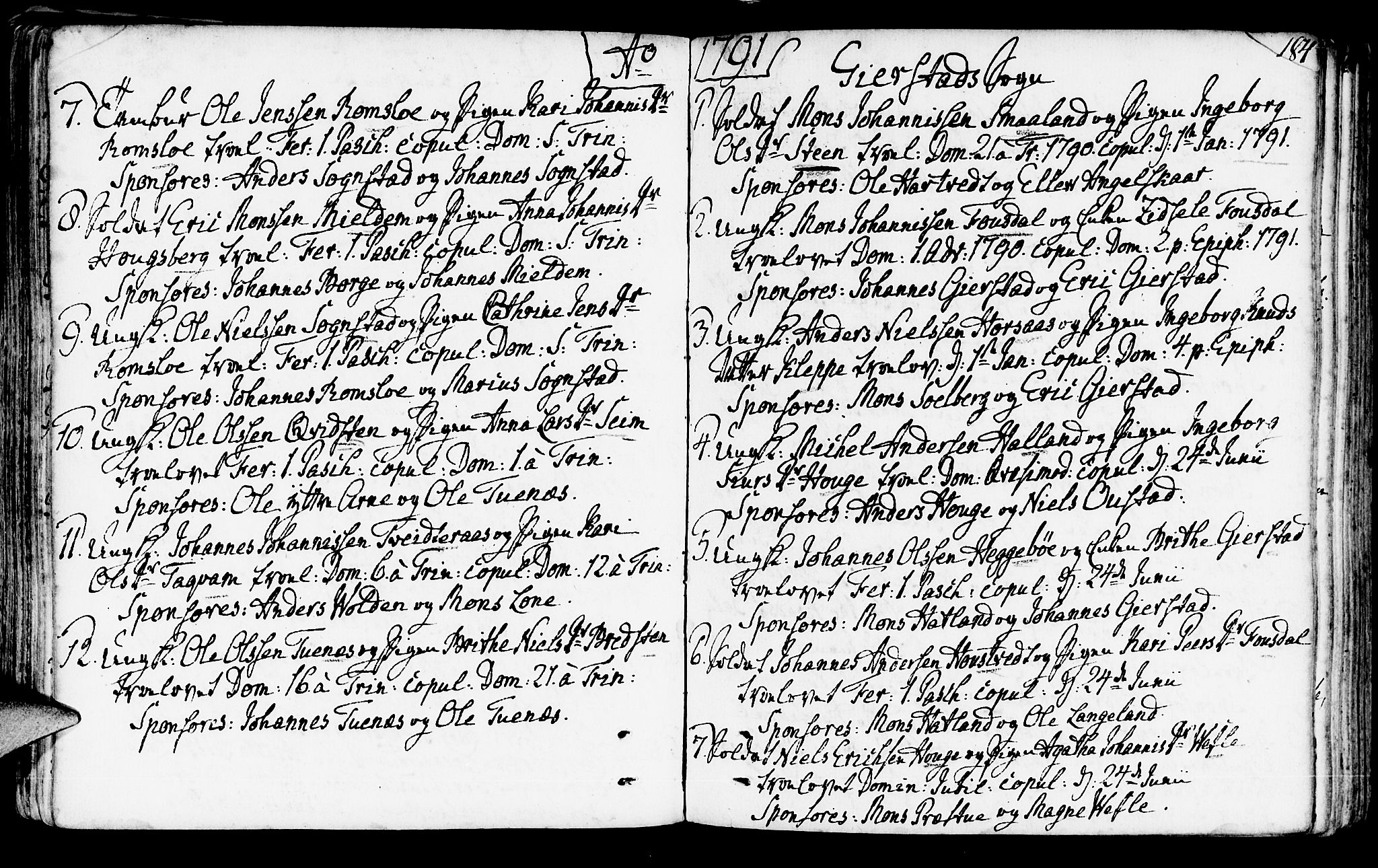 Haus sokneprestembete, SAB/A-75601/H/Haa: Parish register (official) no. A 10, 1782-1796, p. 184