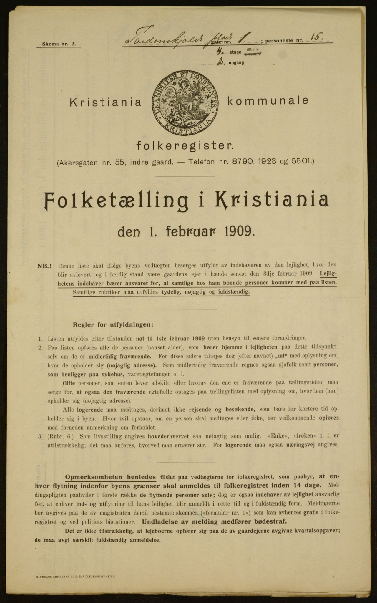 OBA, Municipal Census 1909 for Kristiania, 1909, p. 103230