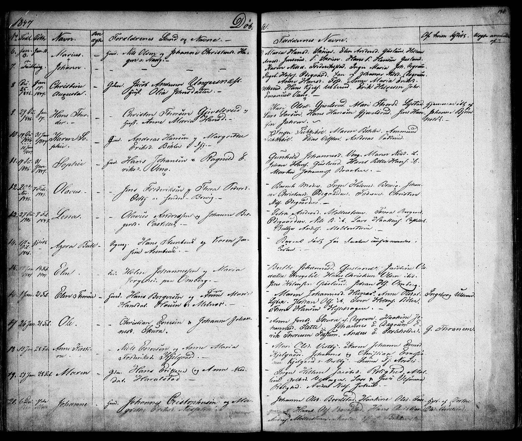 Enebakk prestekontor Kirkebøker, AV/SAO-A-10171c/F/Fa/L0009: Parish register (official) no. I 9, 1832-1861, p. 134