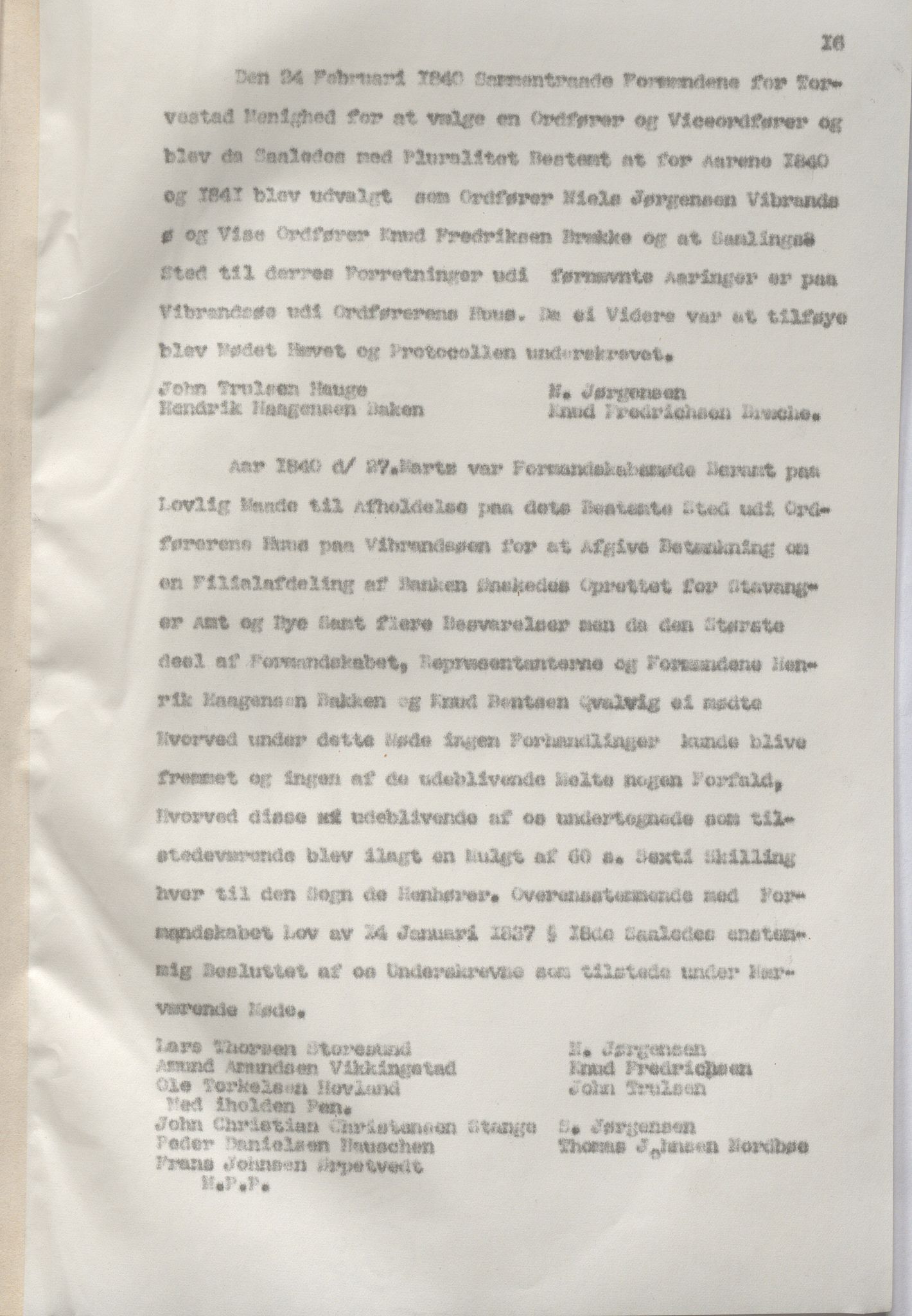 Torvastad kommune - Formannskapet, IKAR/K-101331/A/L0002: Avskrift av forhandlingsprotokoll, 1837-1855, p. 16